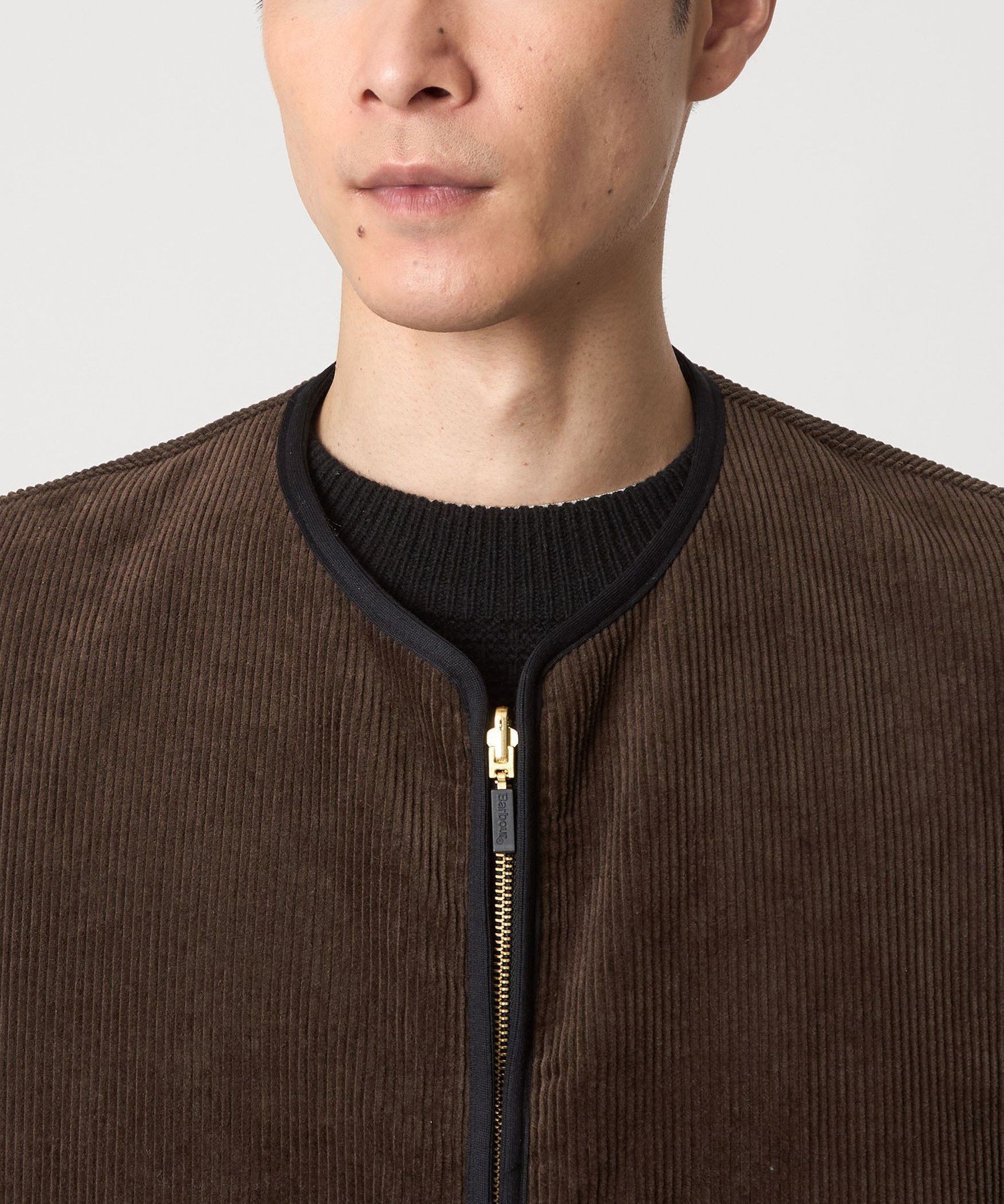 リバーシブルフェイクファーコーデュロイ ベスト 40 ブラウン セール】【別注】＜Barbour＞リバーシブル フェイクファー