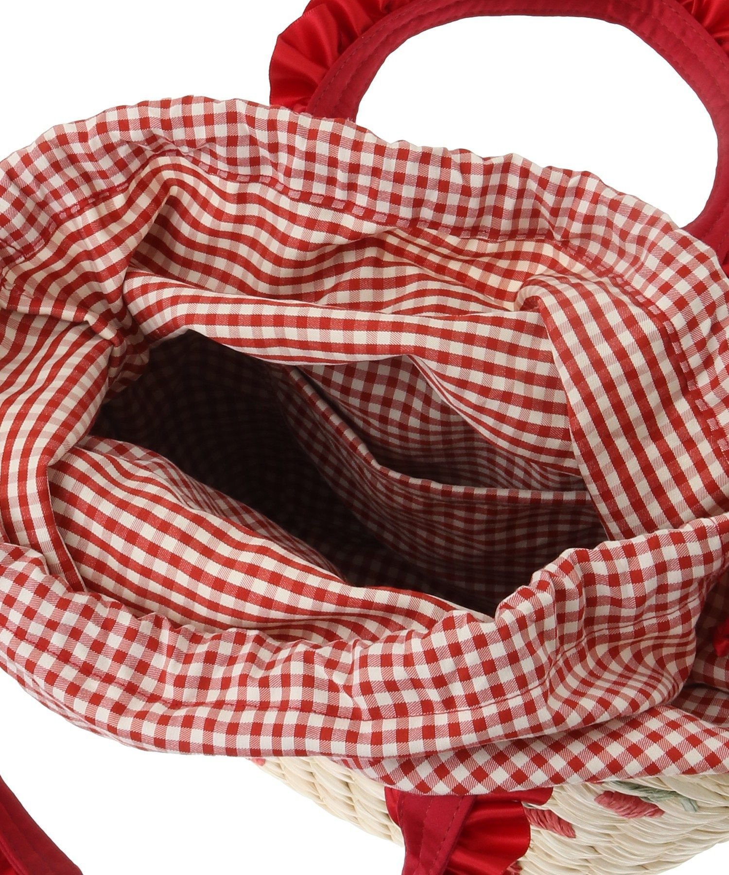 Maison de FLEUR｜チェリーメイズフリルハンドルカゴバッグ | Rakuten