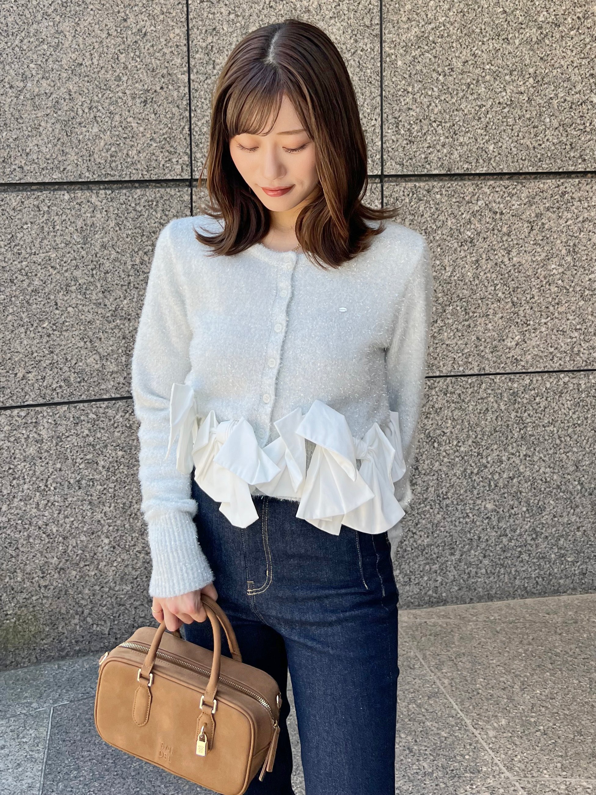 SNIDEL｜リボンモチーフカーディガン | Rakuten Fashion(楽天