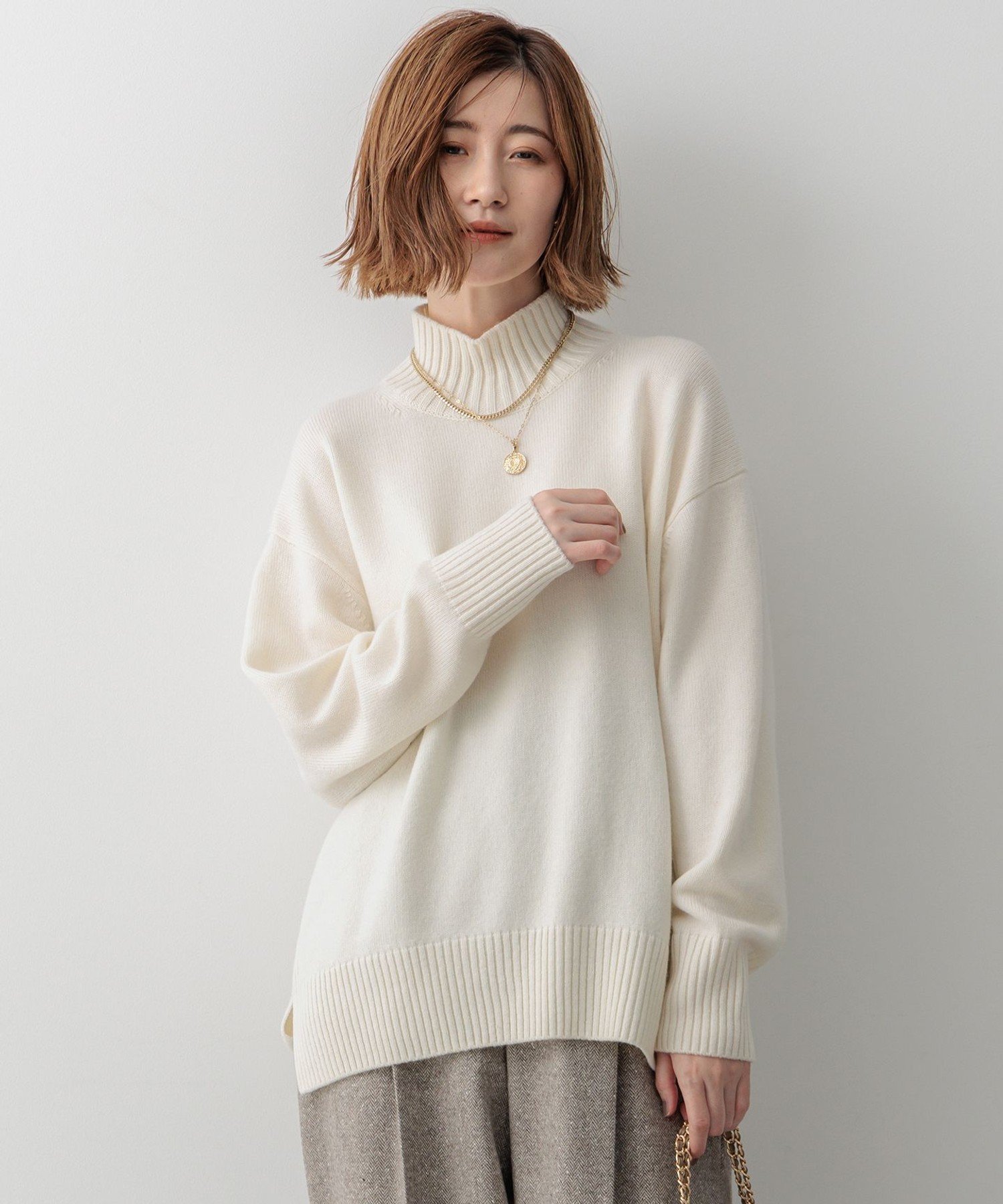 23区｜【洗える】カシミヤブレンド ハイネック ニット | Rakuten