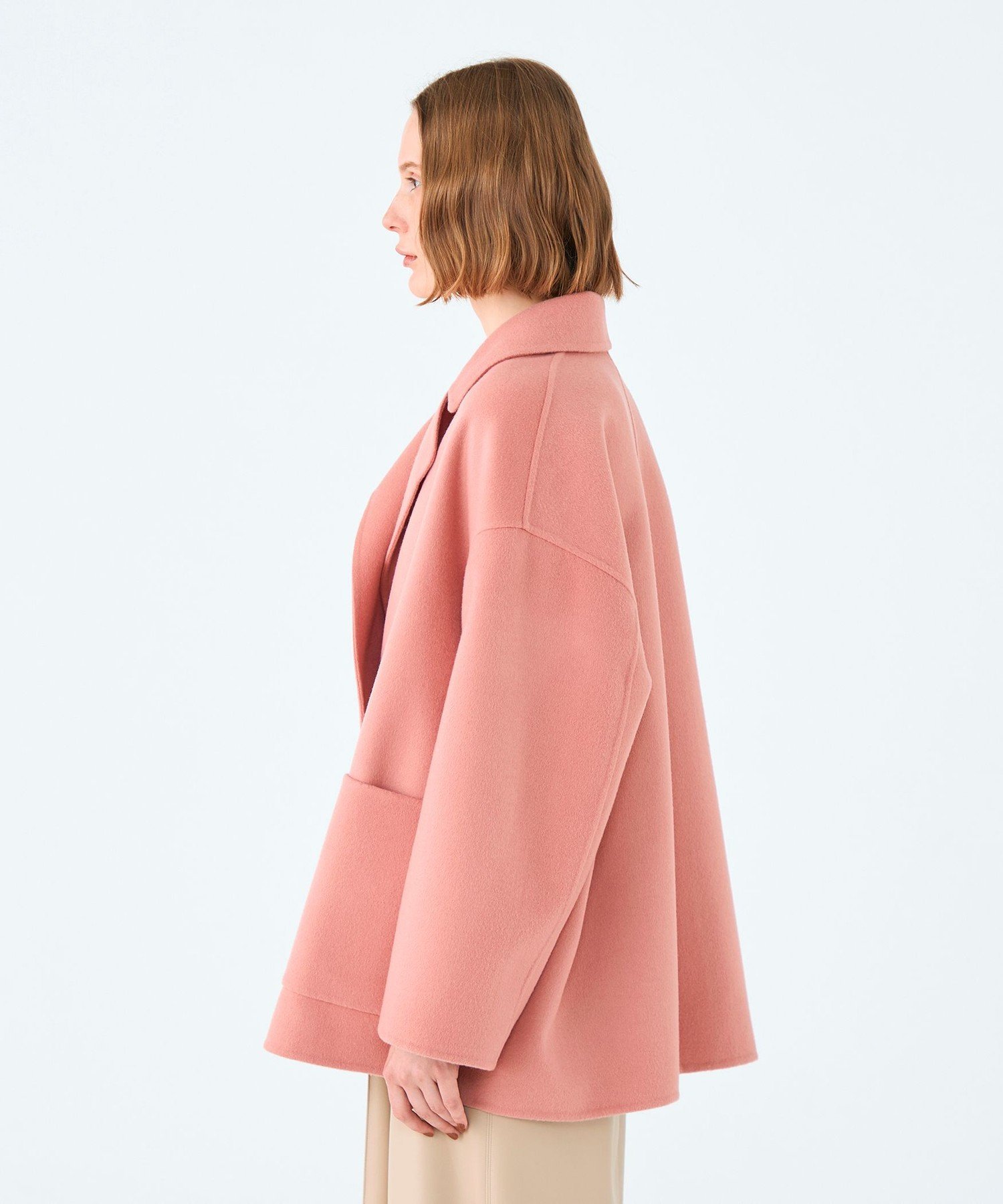 TOMORROWLAND｜プレミアムウールリバー オープンカラーショートコート