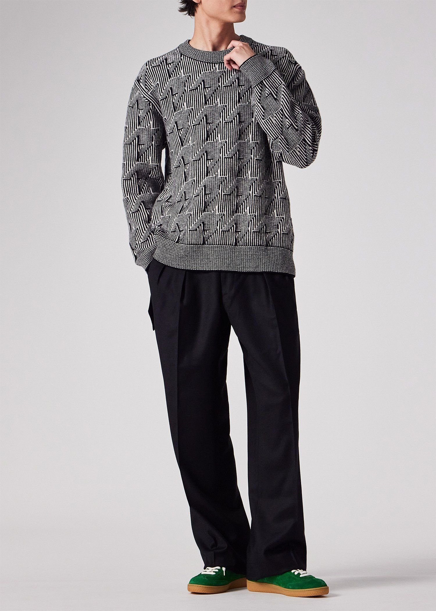 Paul Smith｜ビッグハウンドトゥース クルーネックニット | Rakuten