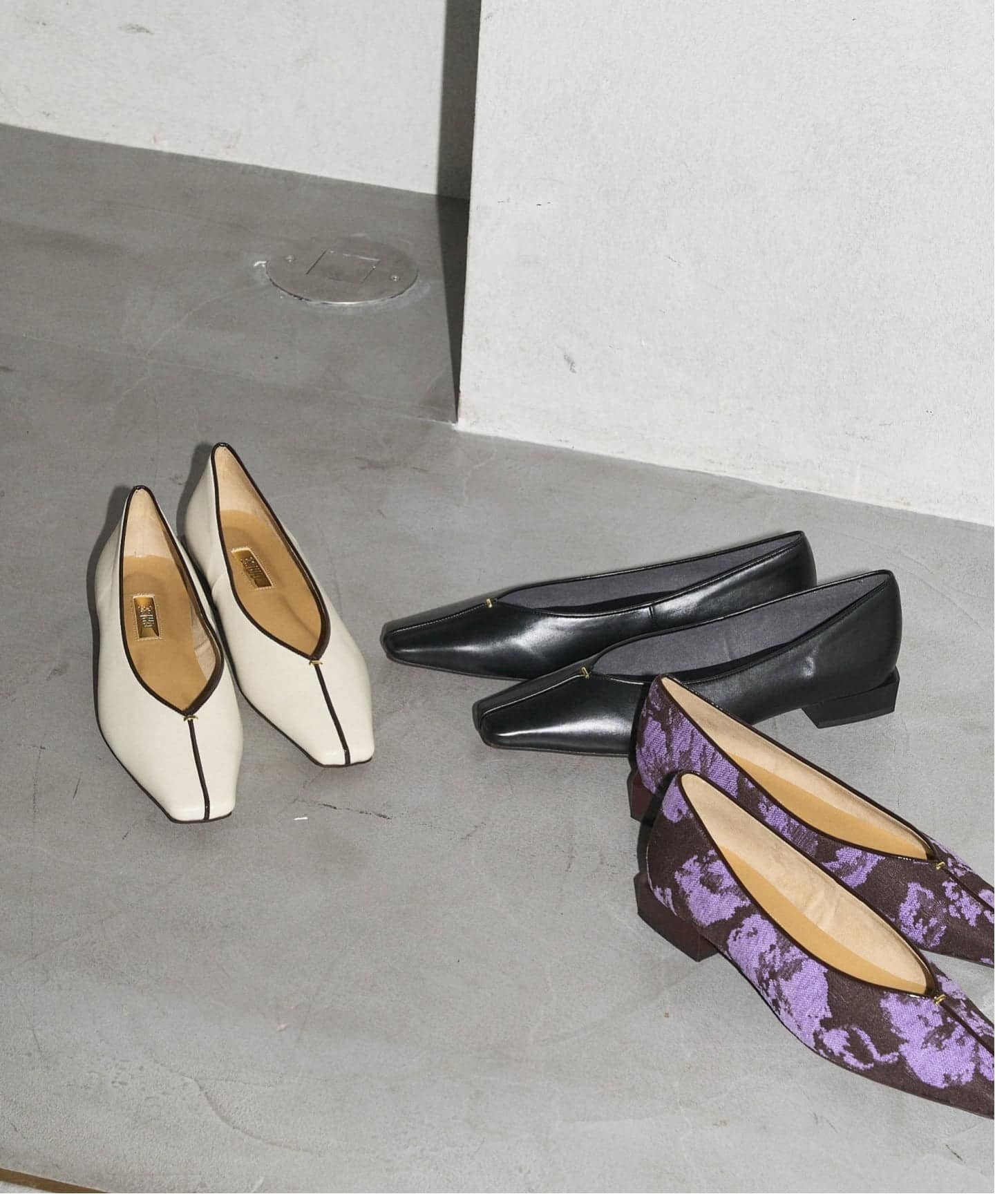 LE TALON｜《追加》GRISE2.5cmナロースクエアシームフラット | Rakuten