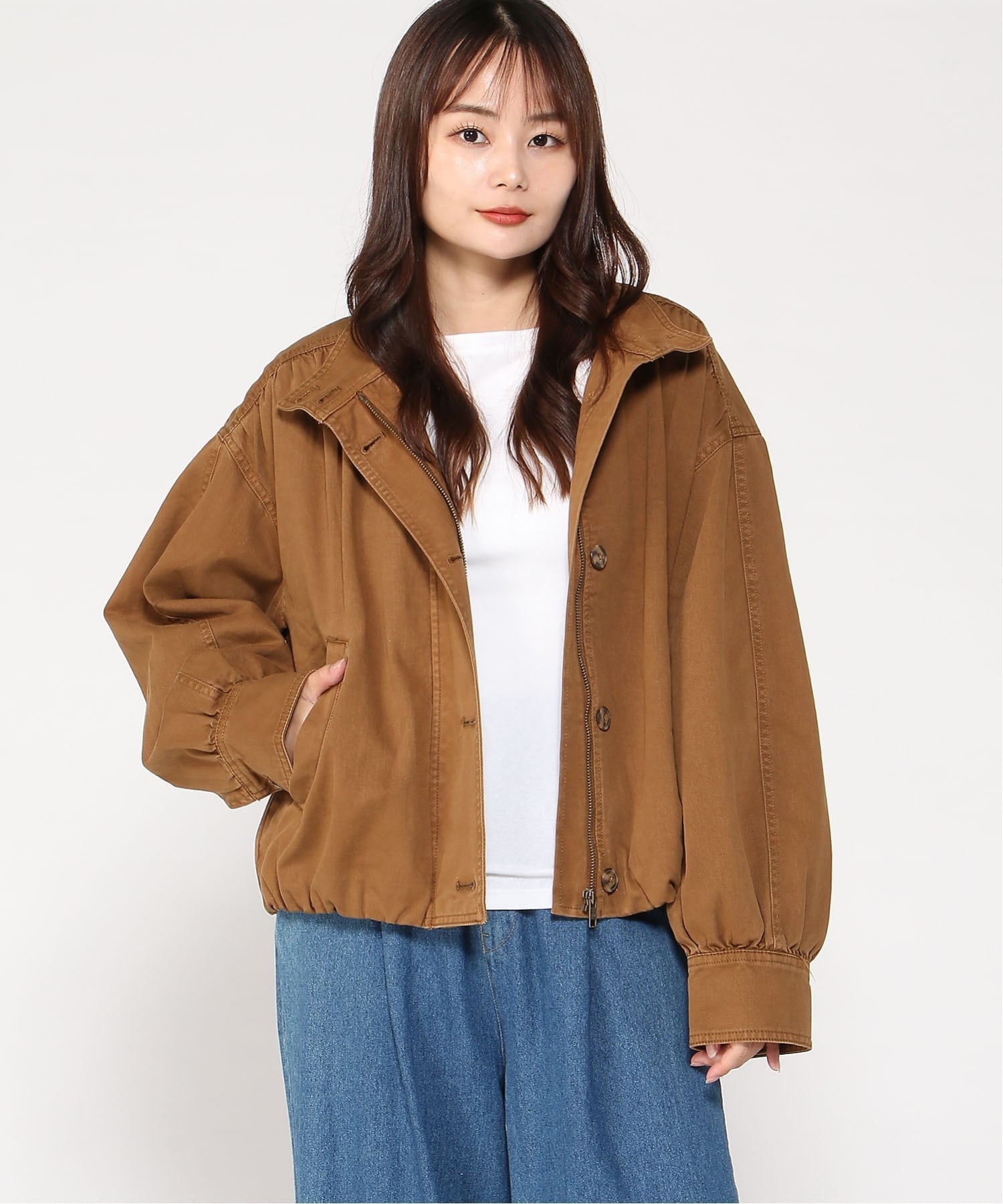 GAP｜(W)ツイル バブルジャケット | Rakuten Fashion(楽天ファッション