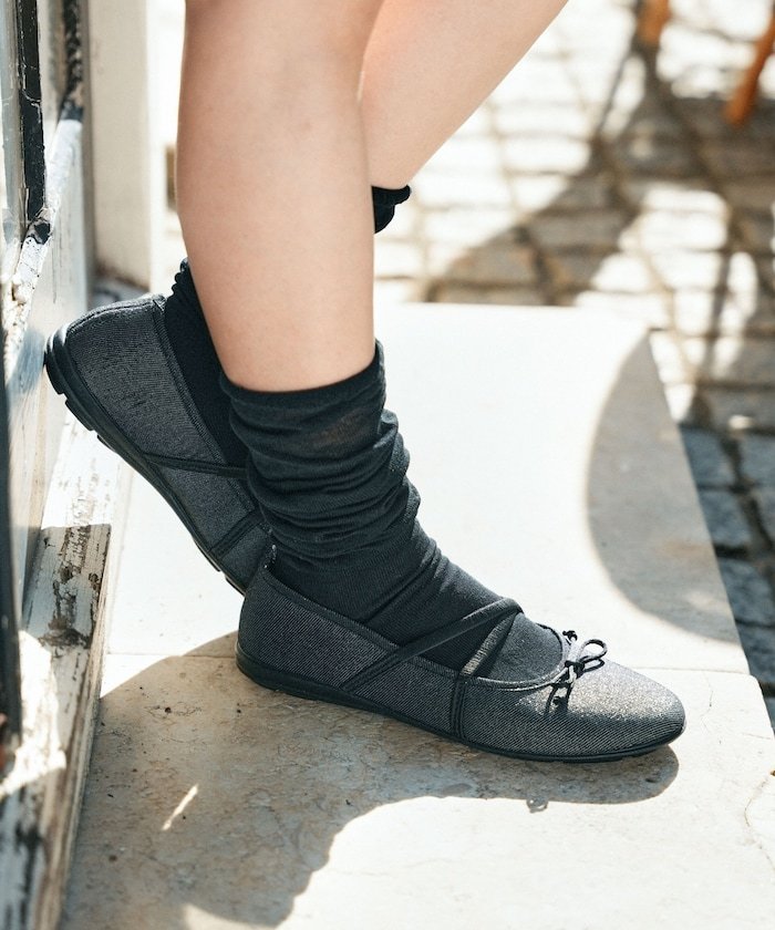 FREAK'S STORE｜別注 リボン付きフラットシューズ ラメ 25SS | Rakuten