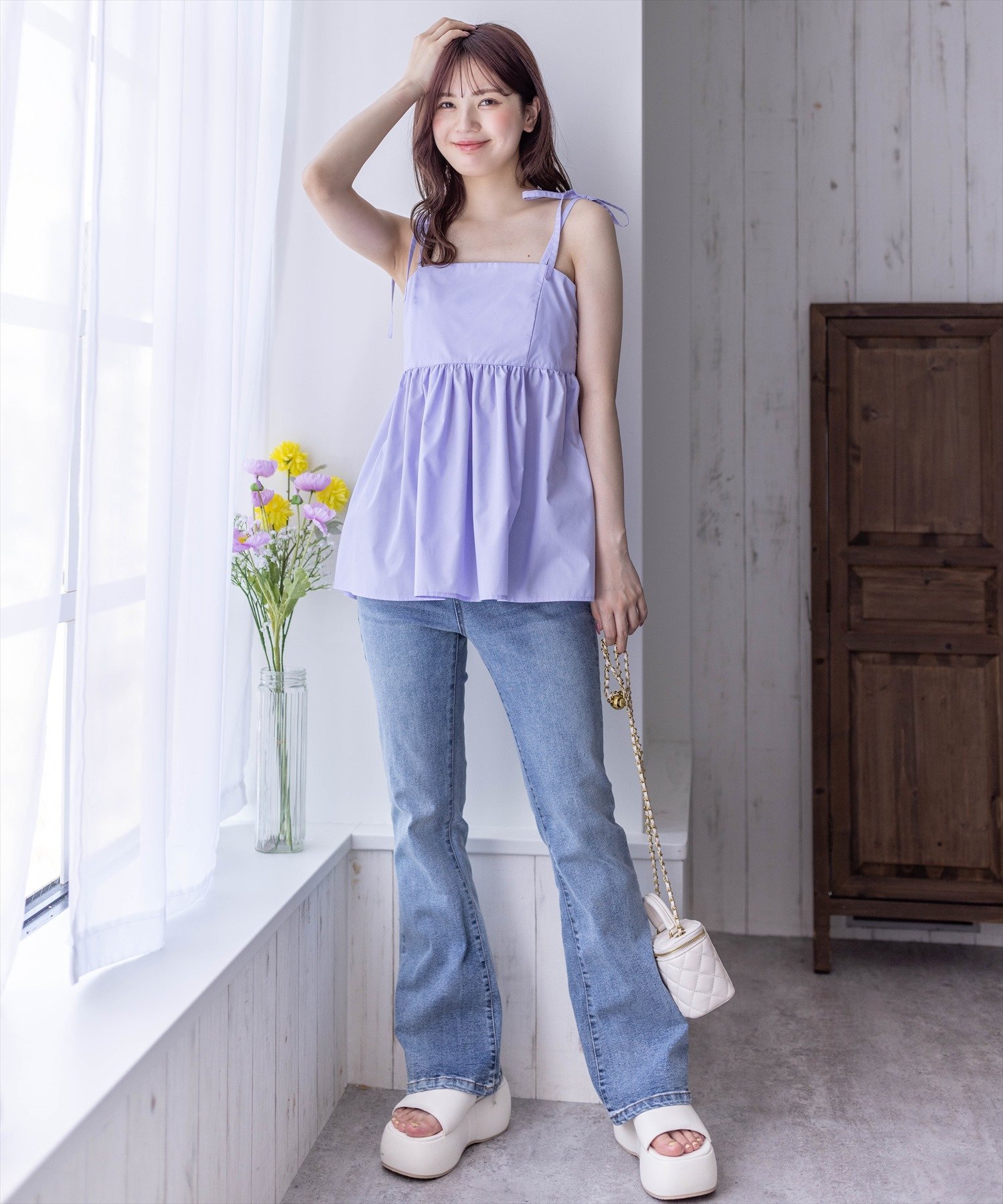 clear｜【体型カバー】リボンキャミソールビスチェ | Rakuten Fashion