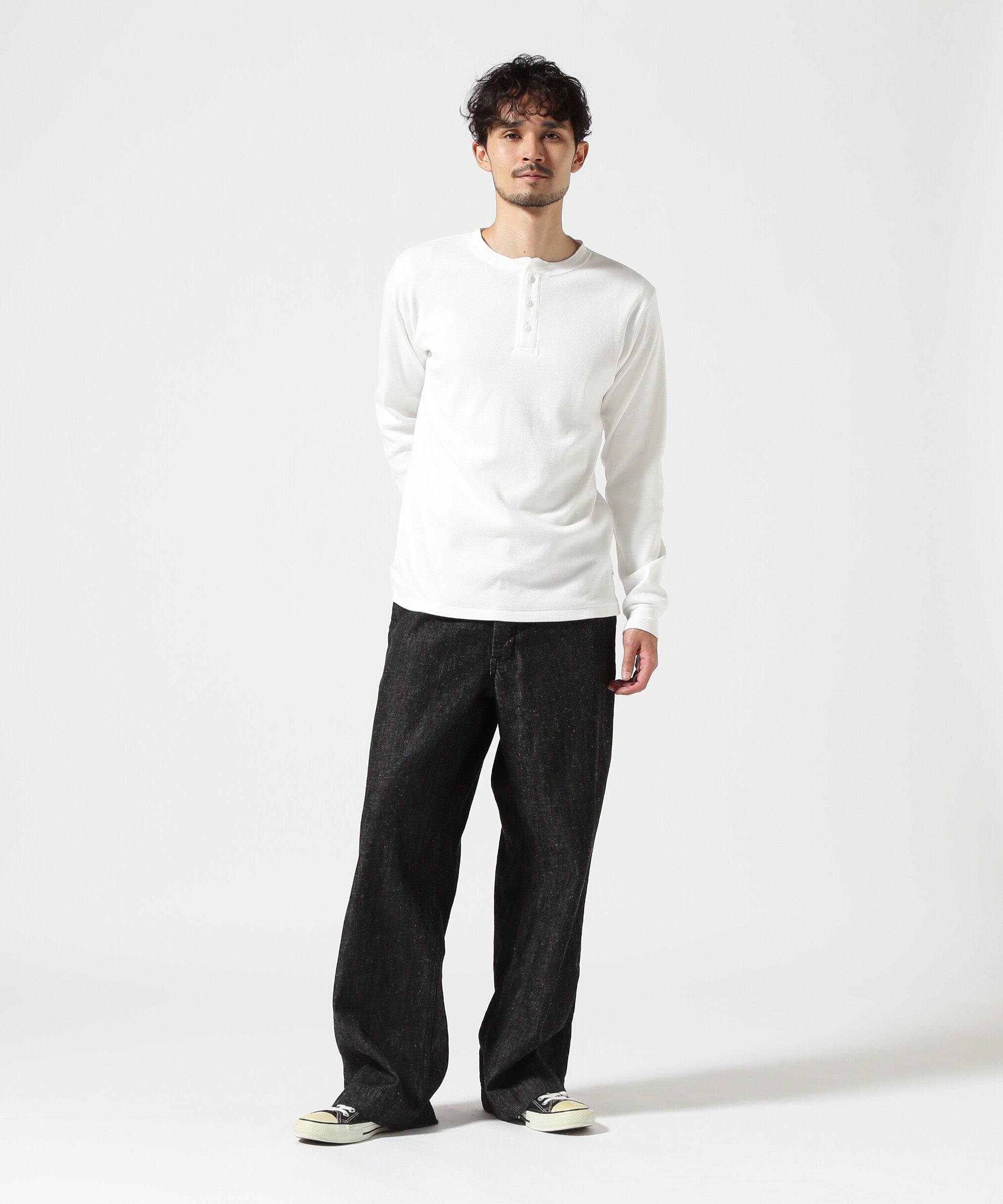 Schott｜2PACK LS HENLEY NECK T-SHIRT/2パック ヘンリーネック ロンT