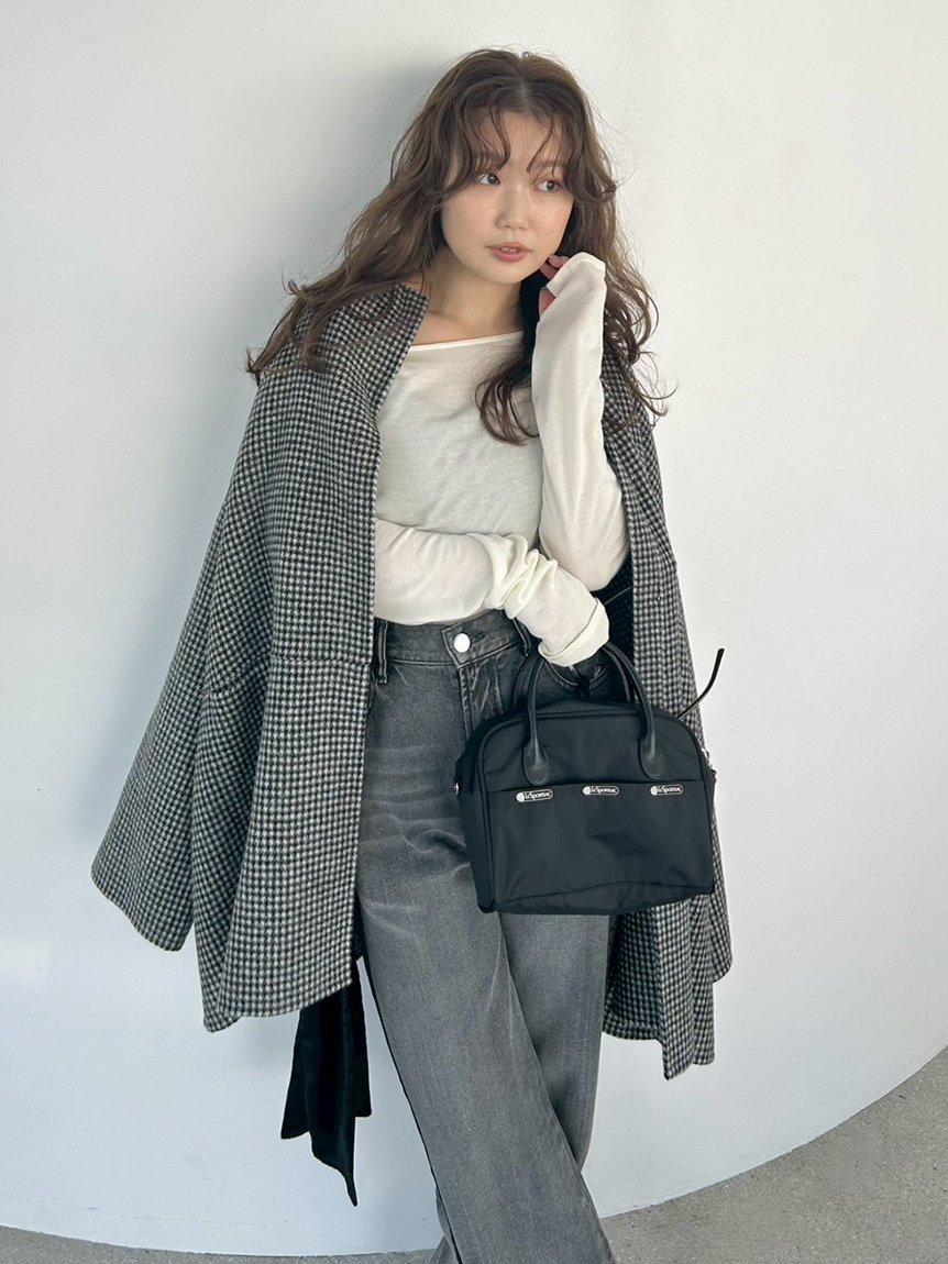 FRAY I.D｜マフラー付ノーカラーリバーミドルコート | Rakuten Fashion