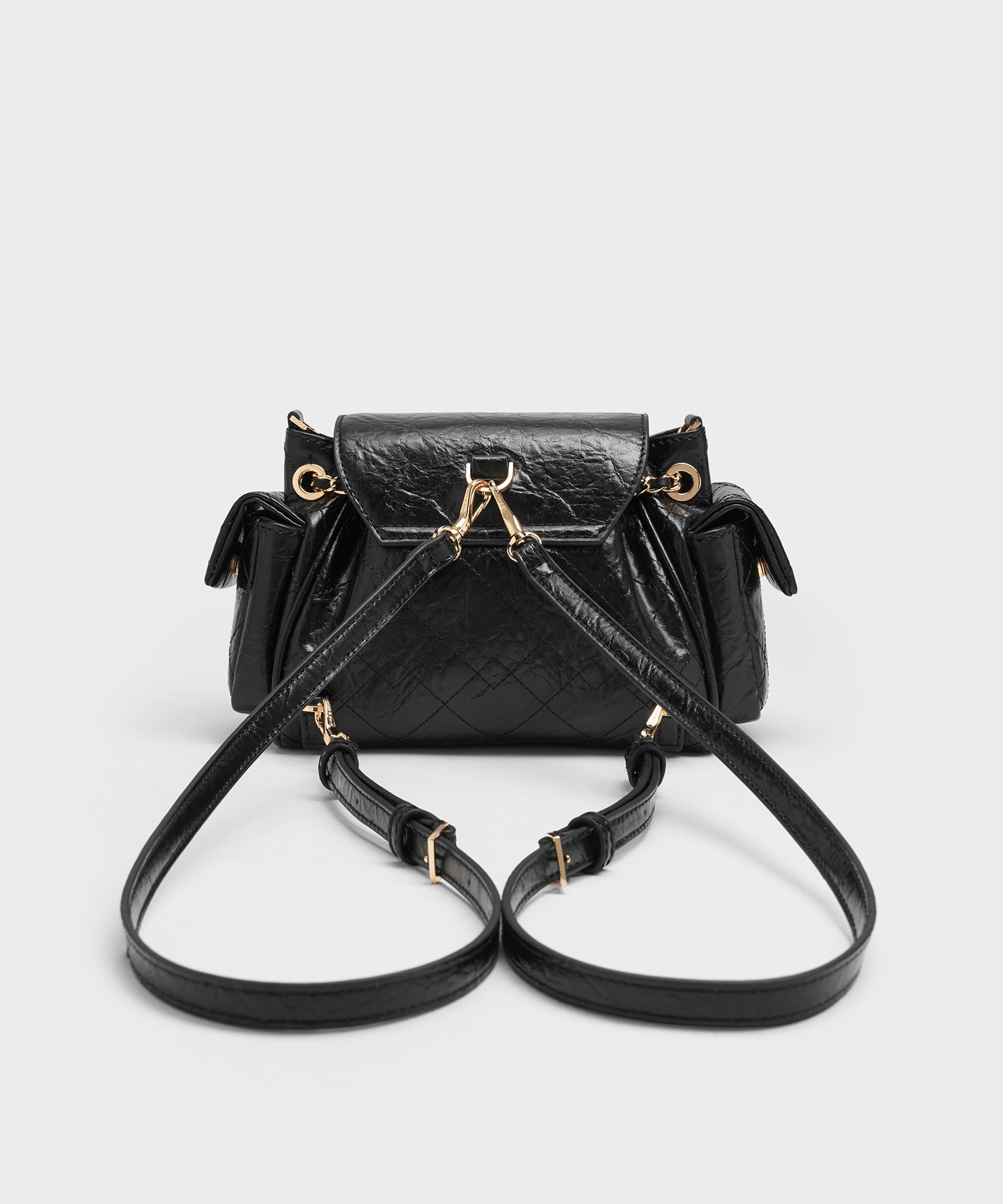 CHARLES & KEITH｜Duo ドゥオ ツーウェイフロントフラップバックパック