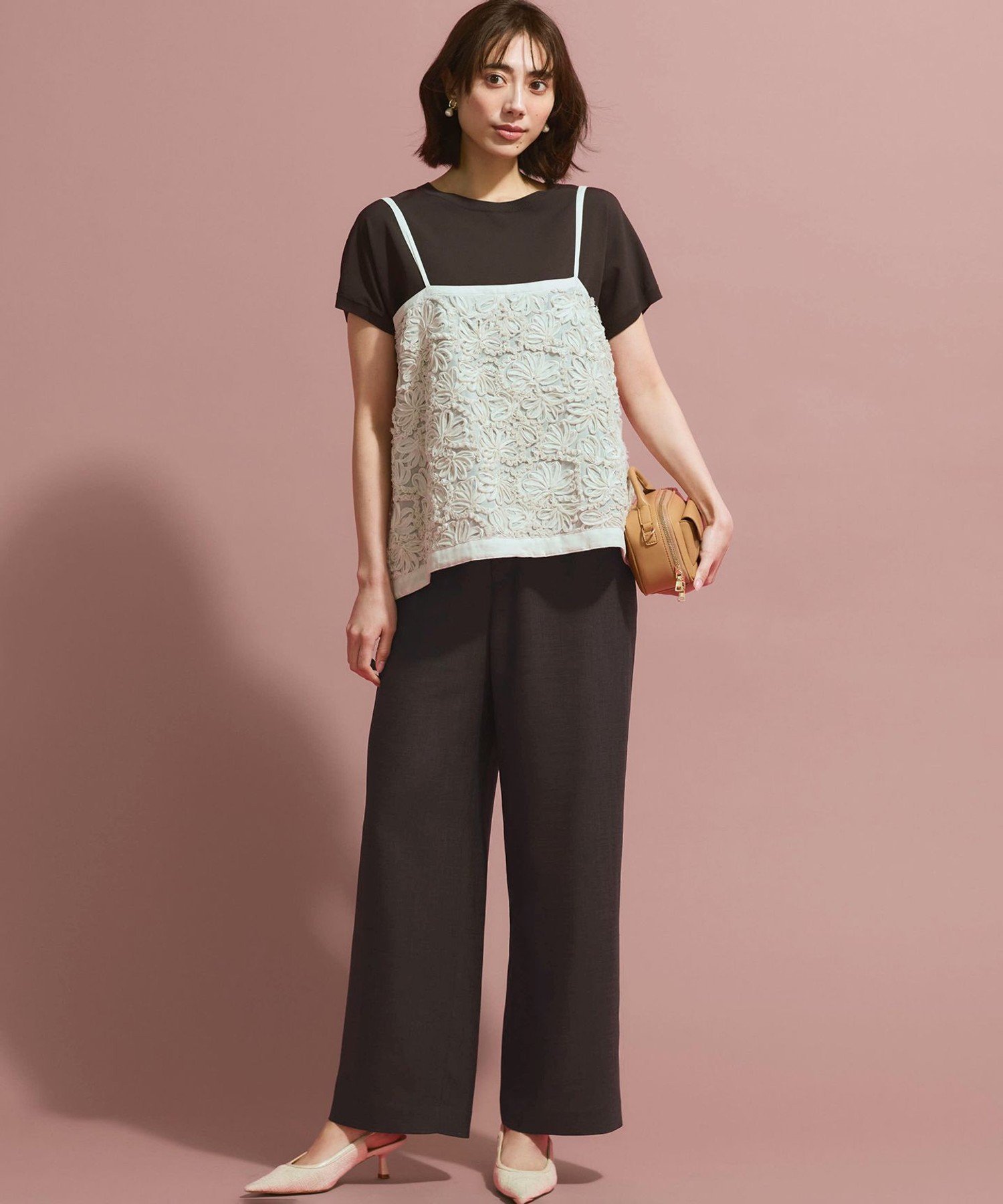 23区｜リボンエンブロイダリー キャミソール | Rakuten Fashion(楽天