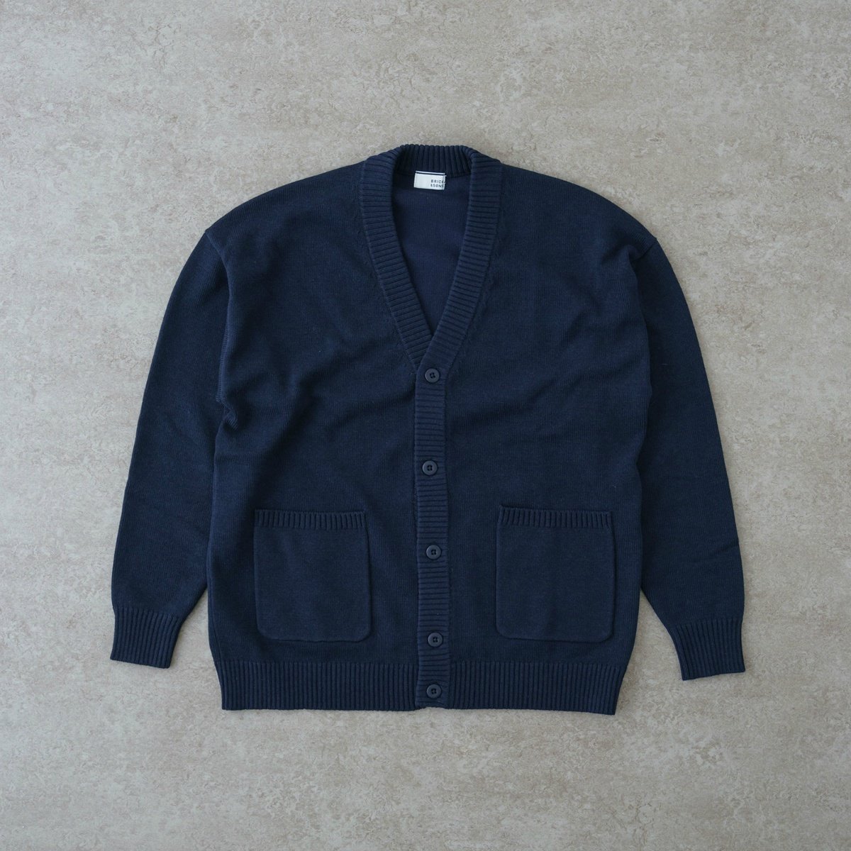 TOKYO SHIRTS｜CORDURAリラックスVネックカーディガン<ネイビー