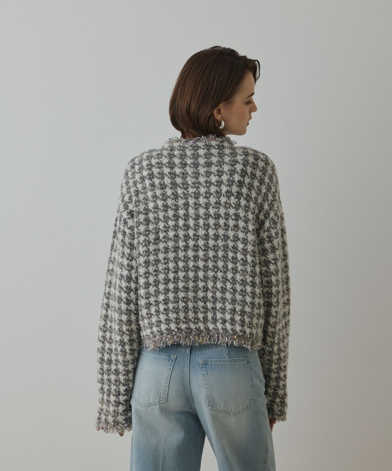 GRACE CONTINENTAL｜ツイードニットショートカーディガン | Rakuten