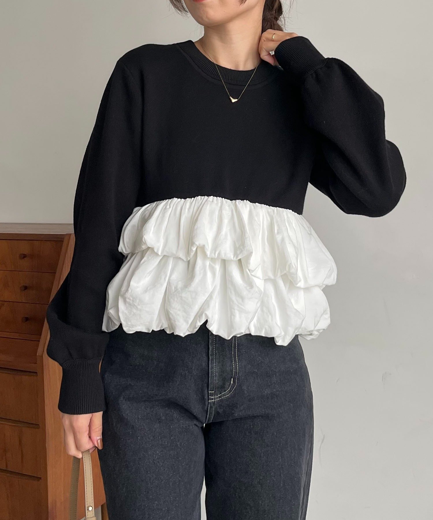 CAPRICIEUX LE'MAGE｜バルーンティアードプルオーバー | Rakuten