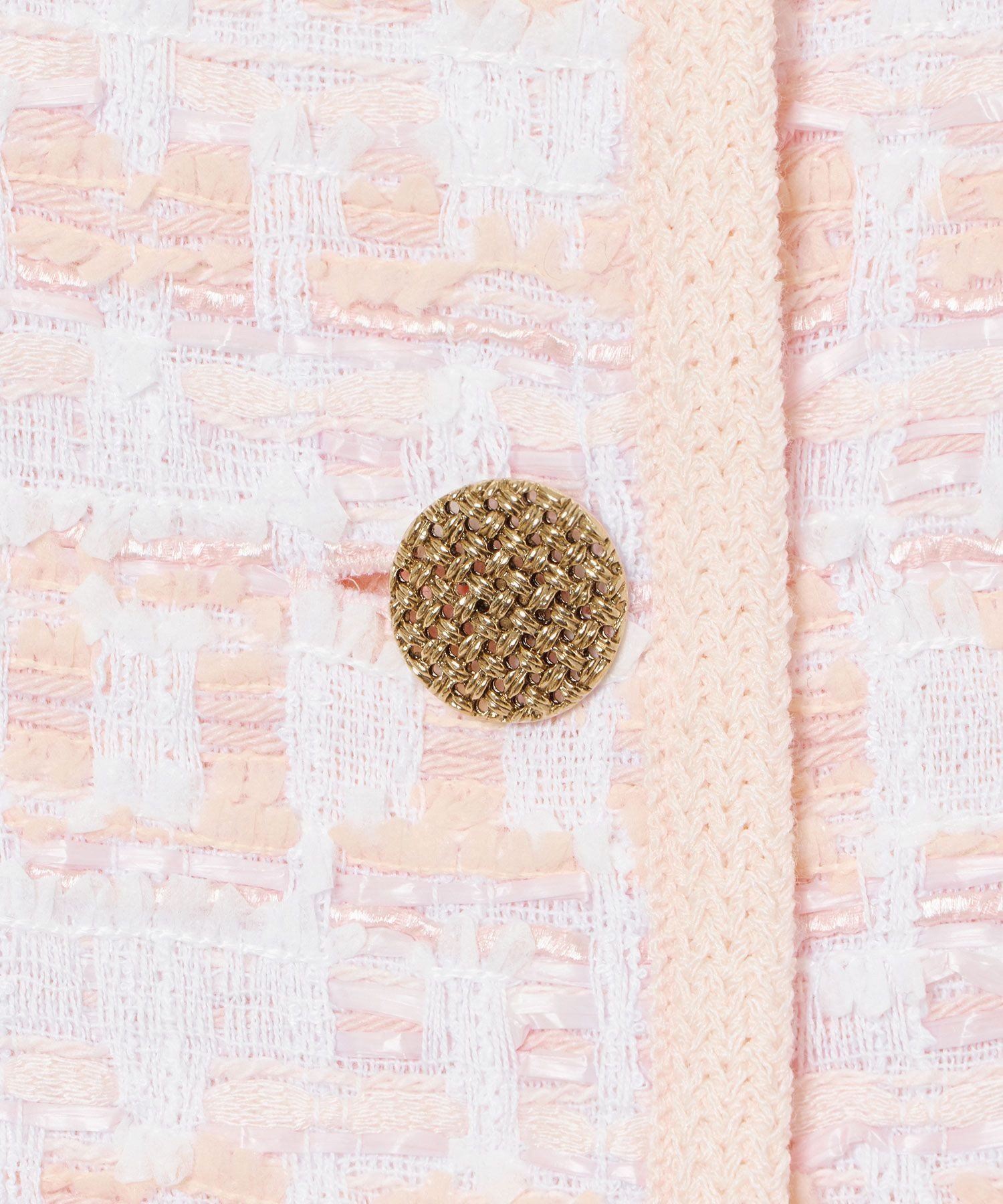 ANAYI｜サーモンピンクツイードコンビ カーディガン | Rakuten Fashion