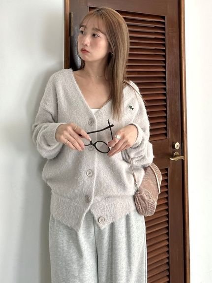 SNIDEL｜LACOSTE/ラメニットカーディガン | Rakuten Fashion(楽天