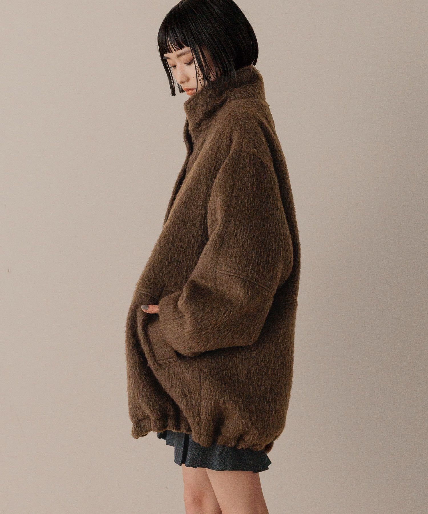 LOWRYS FARM｜シャギースタンドコート | Rakuten Fashion(楽天