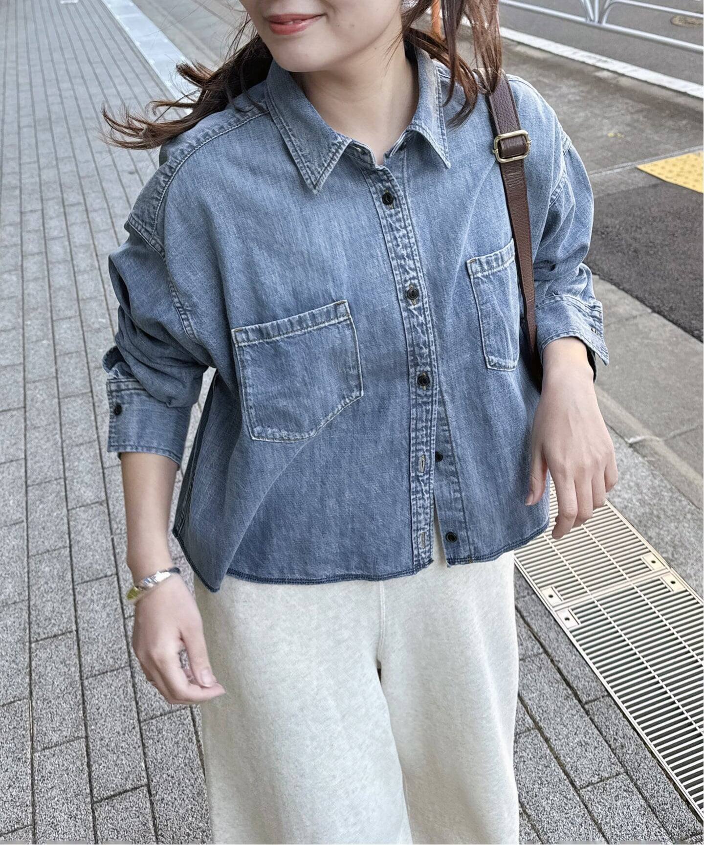 JOURNAL STANDARD｜《追加3》ライトオンスデニムクロップドシャツ