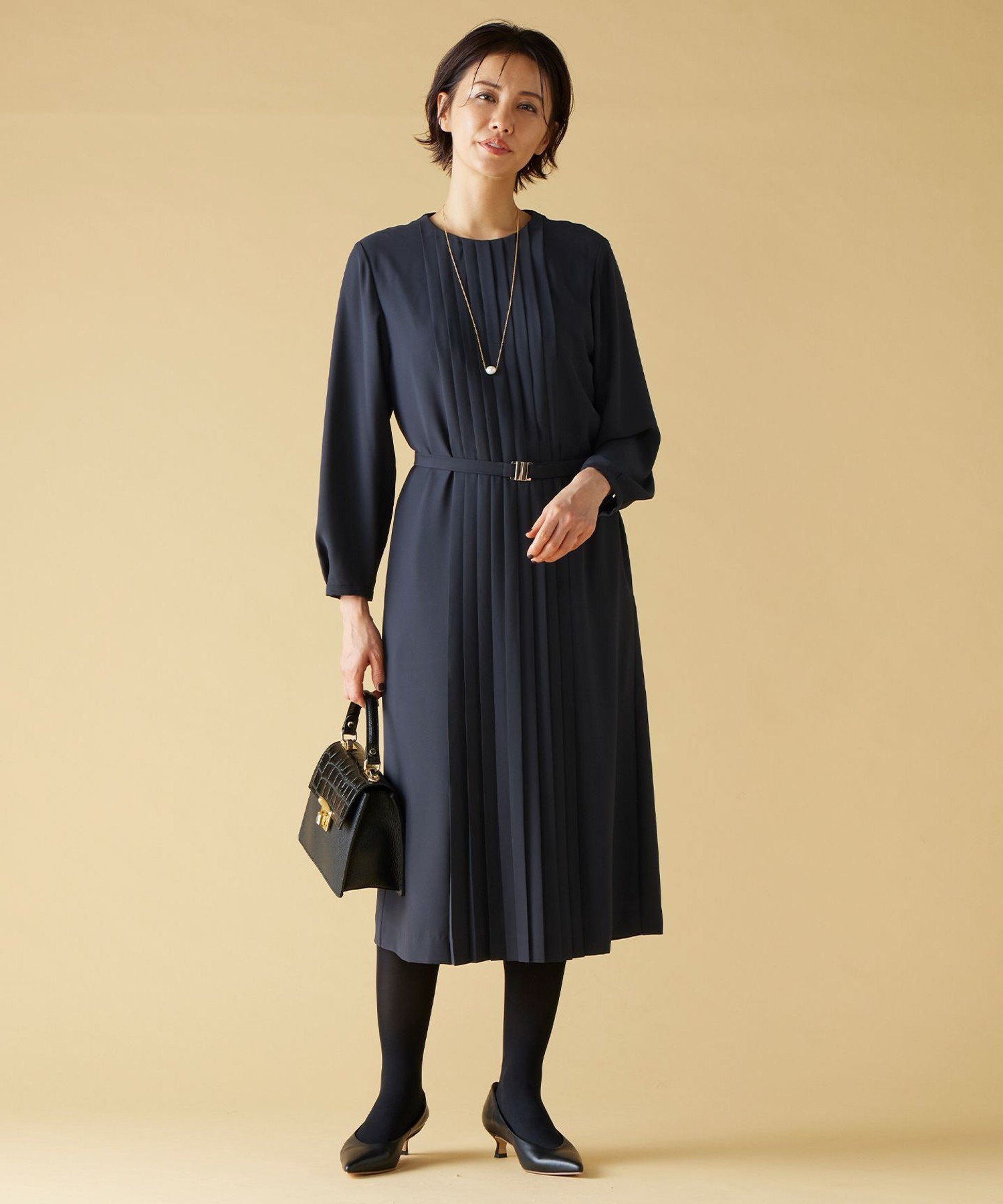自由区｜【洗える】ライトサテン ワンピース | Rakuten Fashion(楽天
