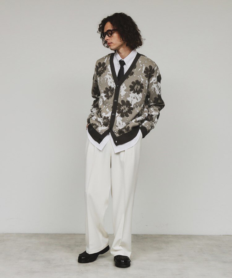 tk.TAKEO KIKUCHI｜フラワージャカードカーディガン | Rakuten Fashion