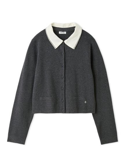 FRAY I.D｜パールトリムカラーアタッチドカーディガン | Rakuten