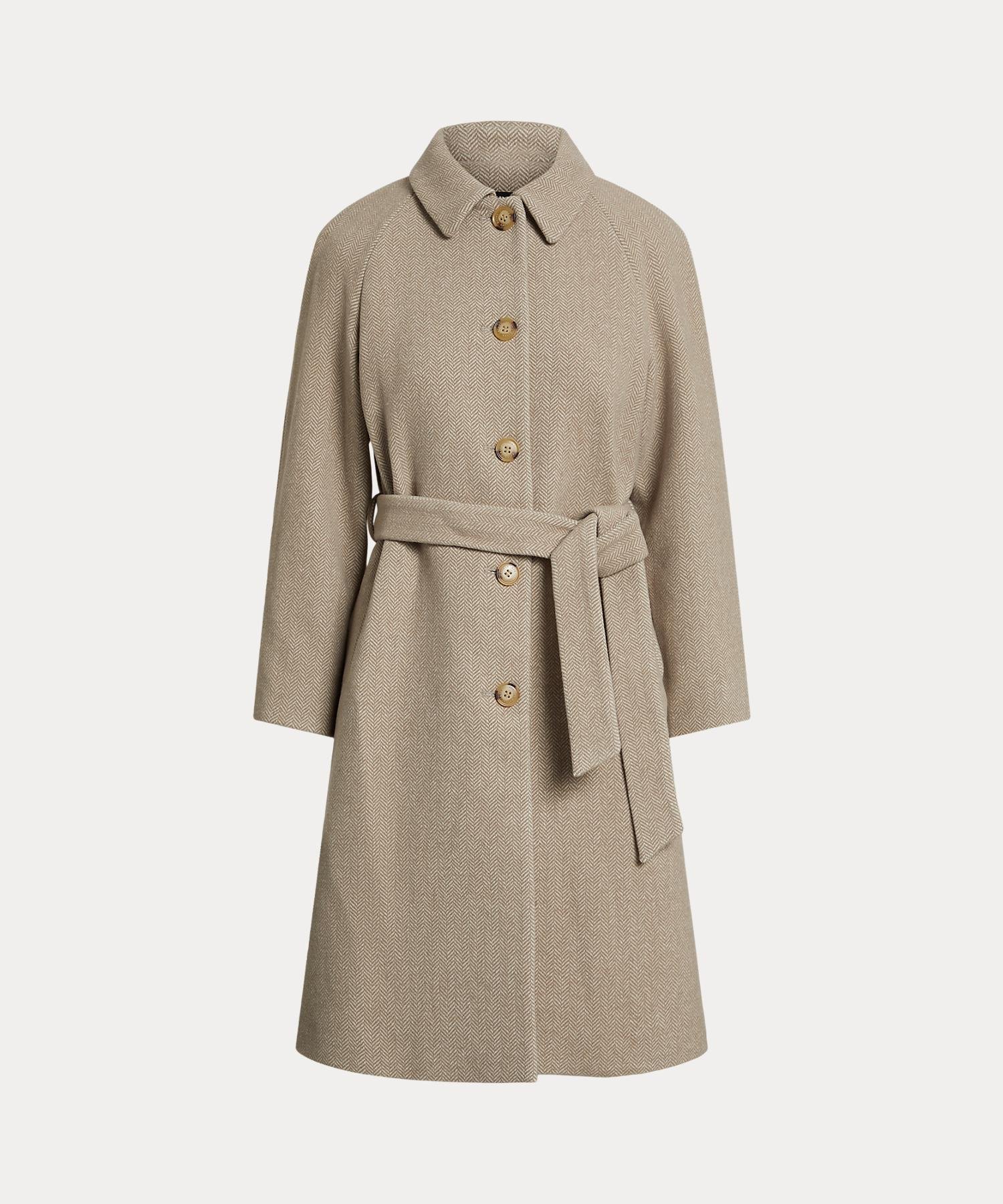 RALPH LAUREN｜ベルテッド ウールブレンド ヘリンボーン コート