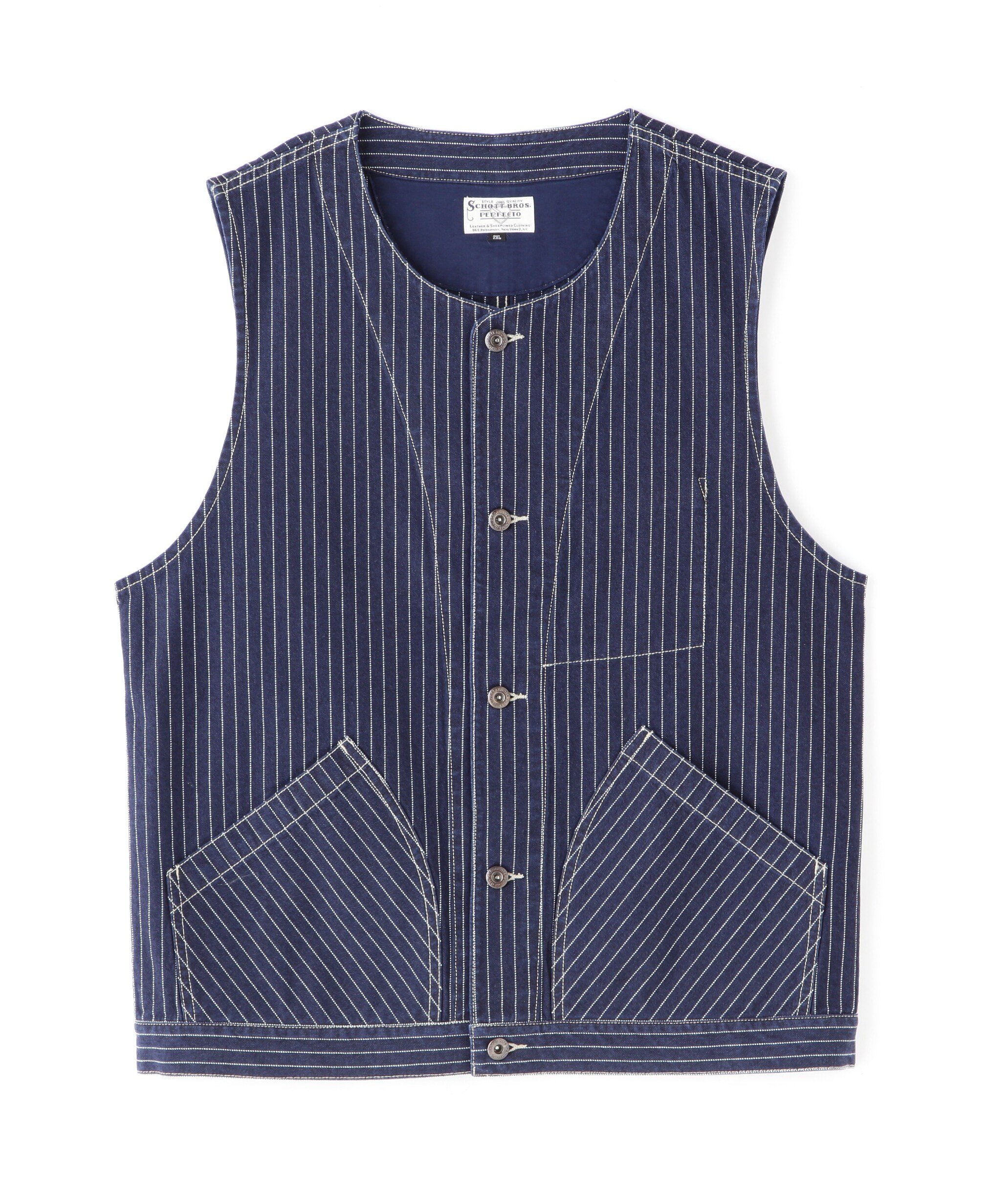 Schott｜OLD HICKORY DENIM VEST/オールドヒッコリーデニムベスト
