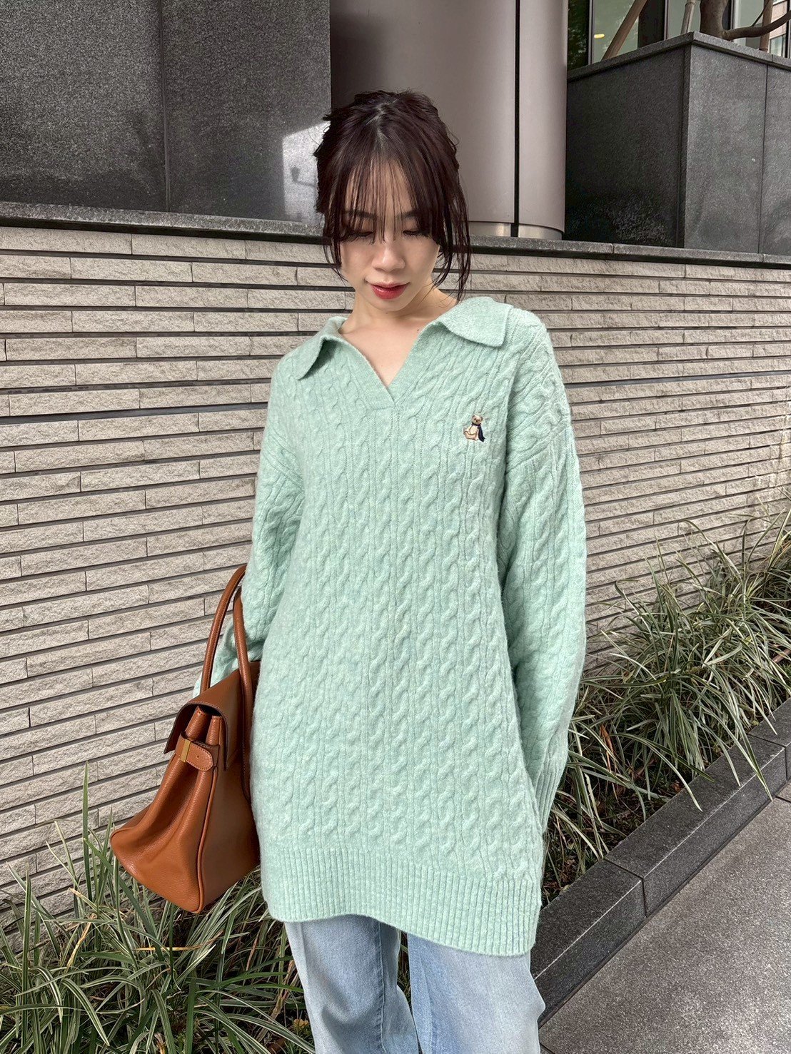 LILY BROWN｜Lily Bearケーブルニットワンピース | Rakuten Fashion