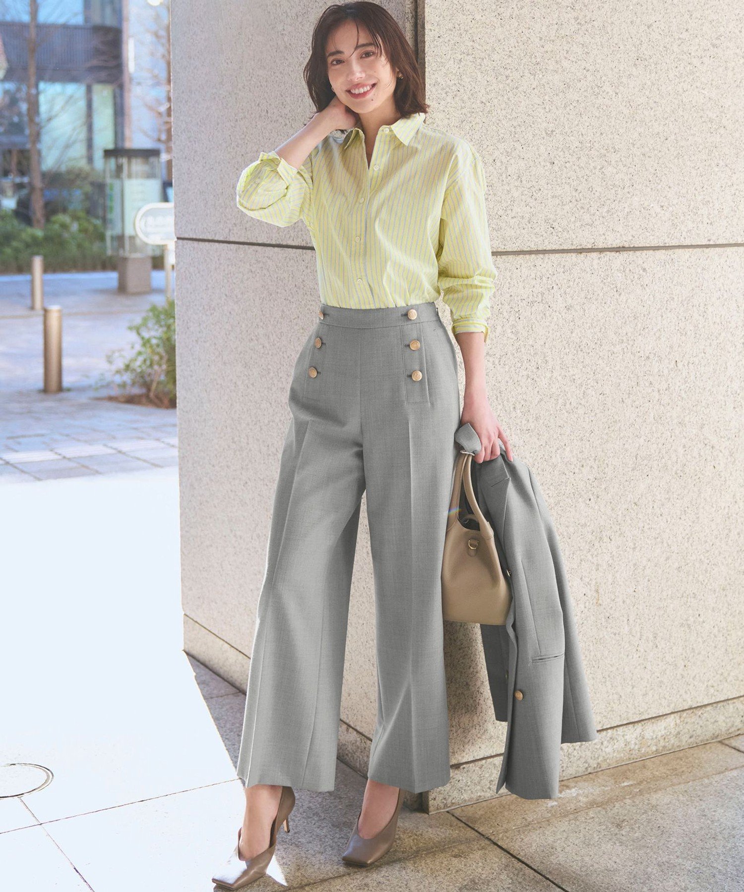 23区｜【VERY・Oggi掲載】TWギャバジン ワイドパンツ | Rakuten
