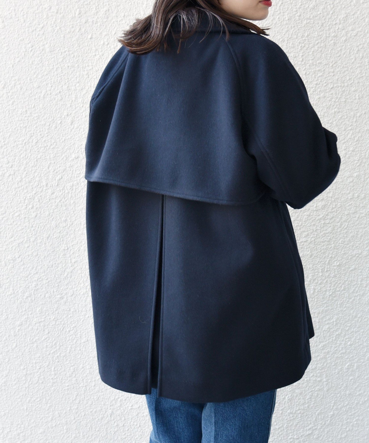 良品 SHIPS ウール ライク ジャージー メルトン 2WAY Pコート SHIPS｜【WEB限定】<手洗い可能>ウール ライク ジャージー メルトン