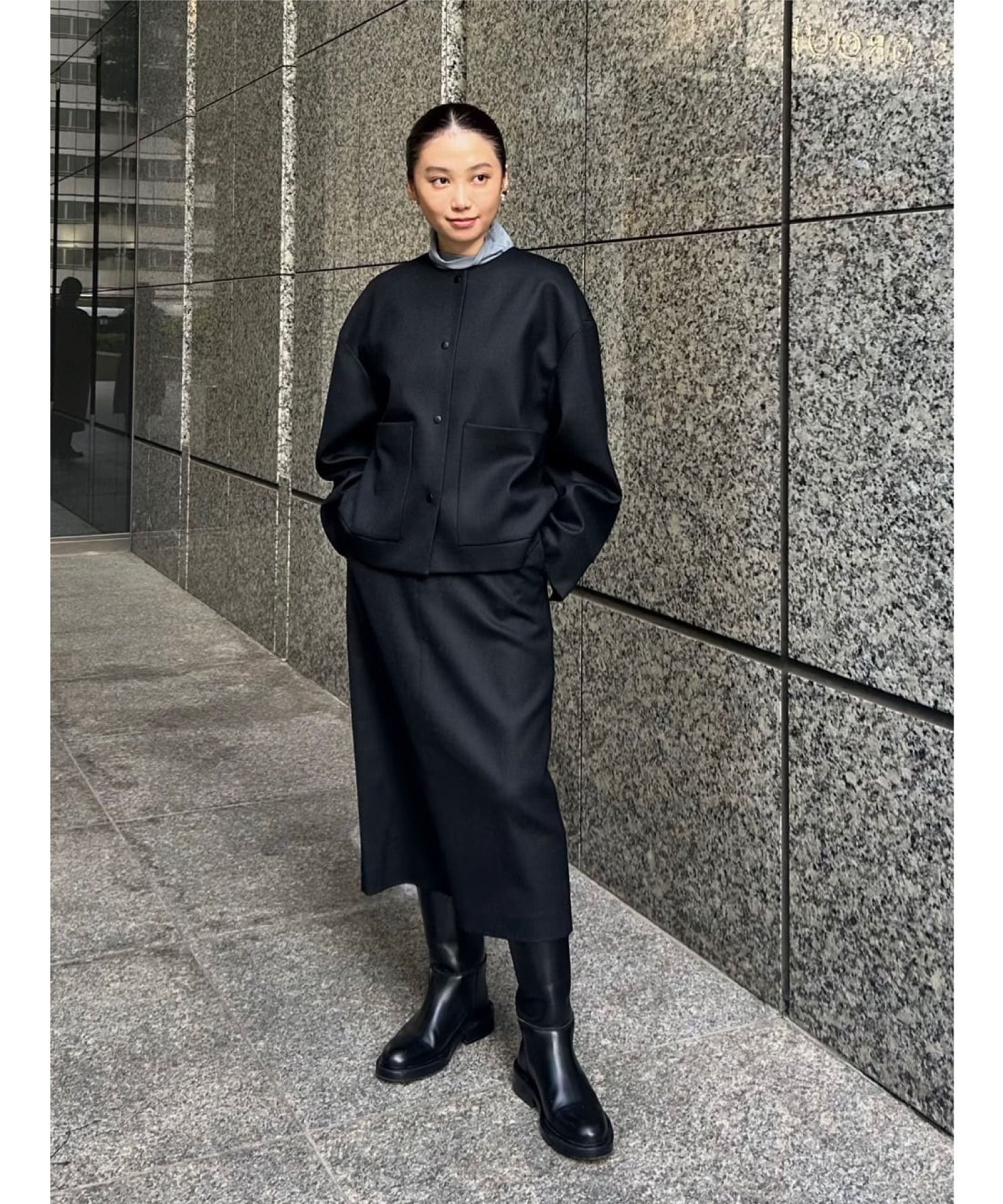 ADORE｜ウールサキソニーノーカラージャケット | Rakuten Fashion(楽天