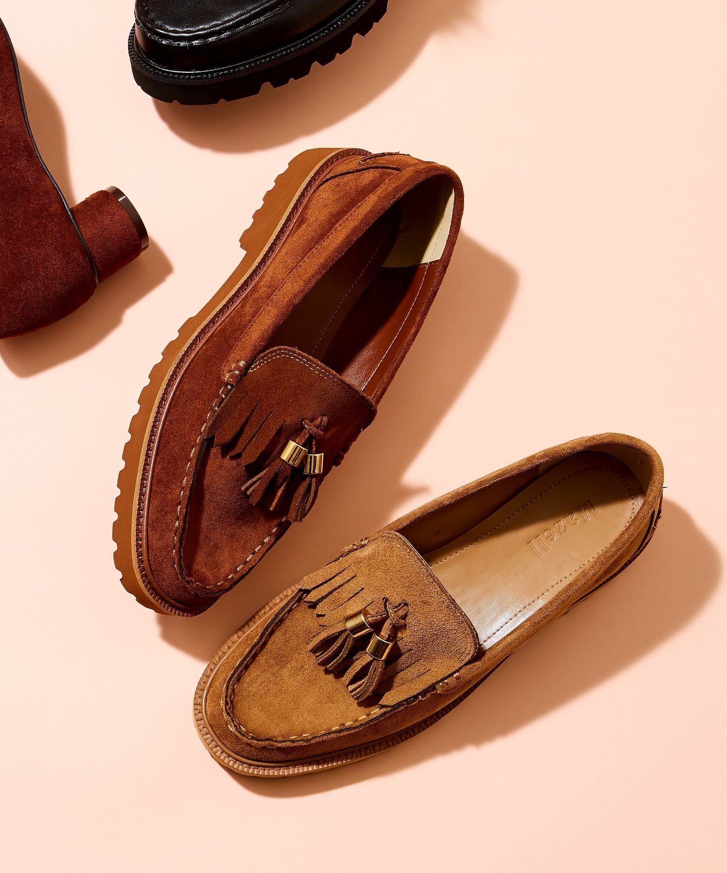 BARNYARDSTORM｜【Mazell】スエードタッセルローファー【WEB限定カラー