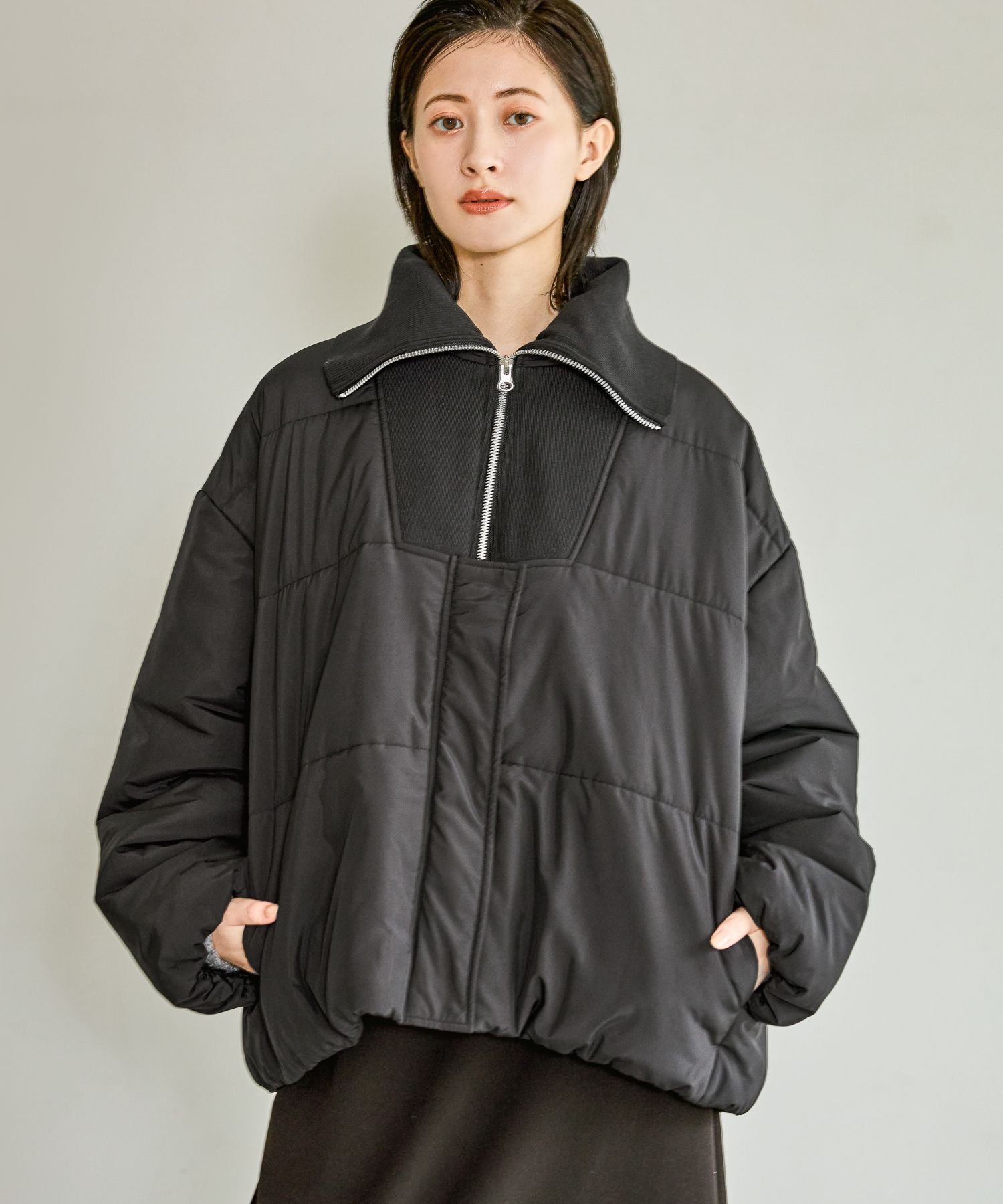 LAKOLE｜ハーフZIP風中綿ブルゾン | Rakuten Fashion(楽天ファッション