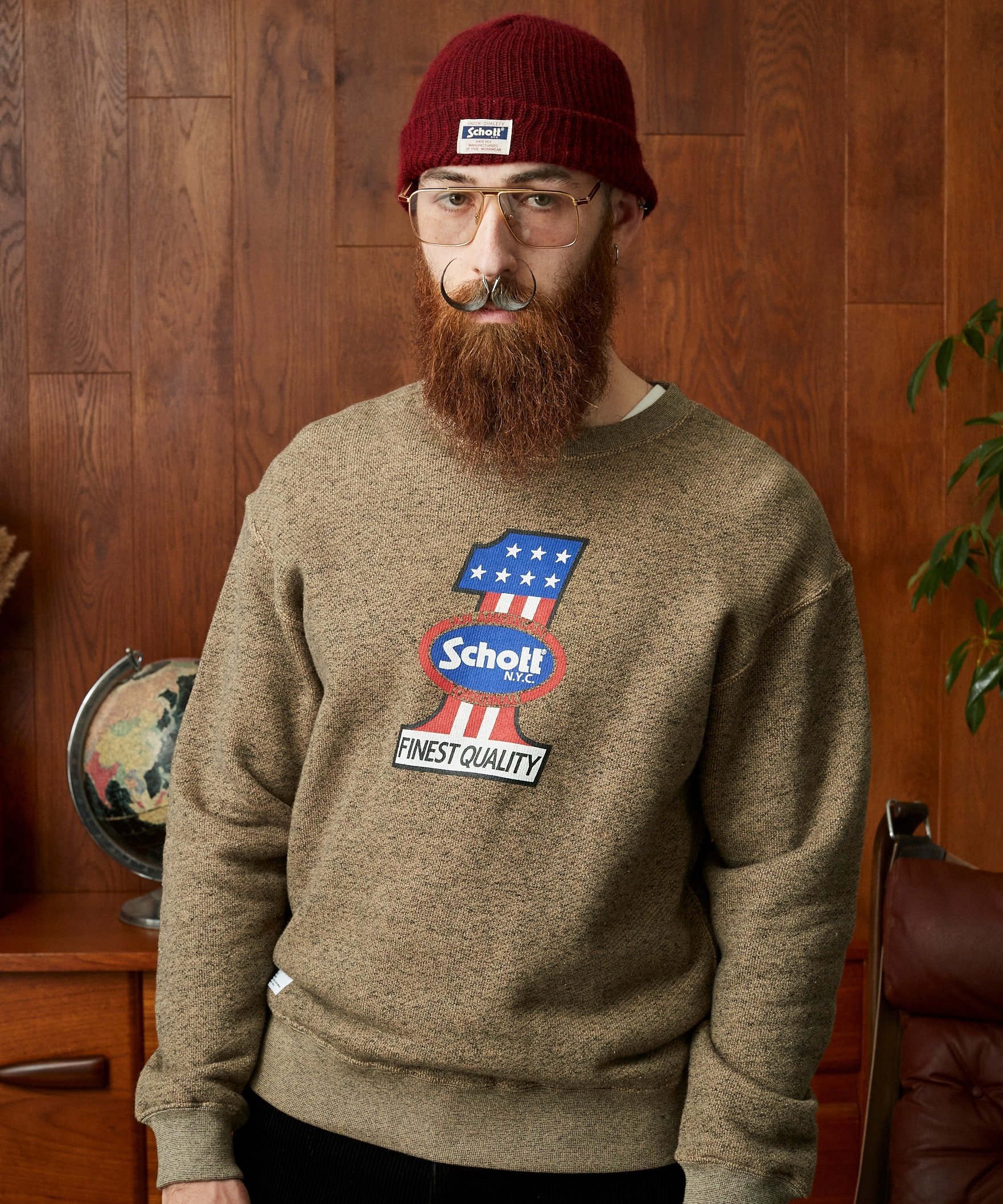 Schott｜SALT AND PEPPER SWEAT NO.1 AMERICAN/ソルトアンドペッパー