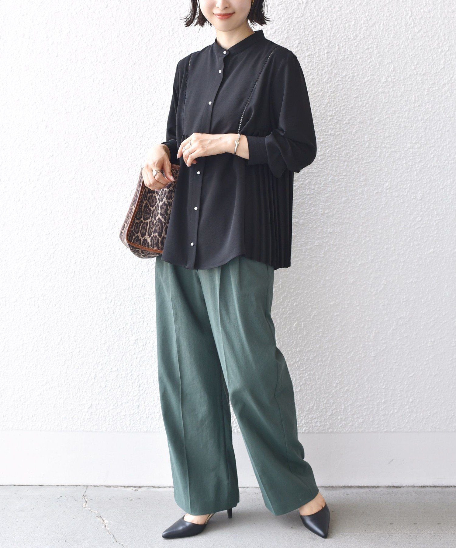 近年2024✨デプレ コットンナイロン シアータフタ バックプリーツブラウス コットンナイロンシアータフタ バックプリーツブラウス