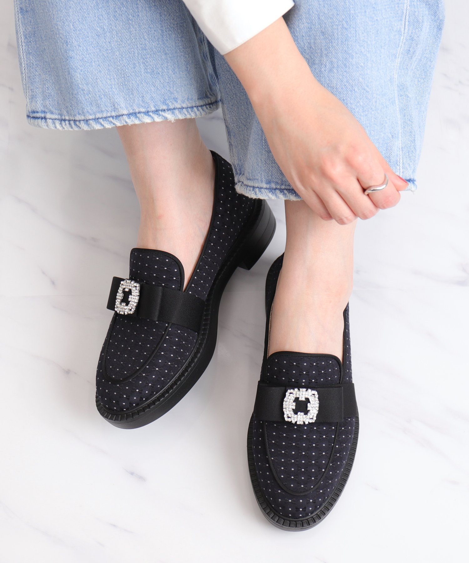 artemis by DIANA｜ビジューリボン 厚底ローファー | Rakuten Fashion