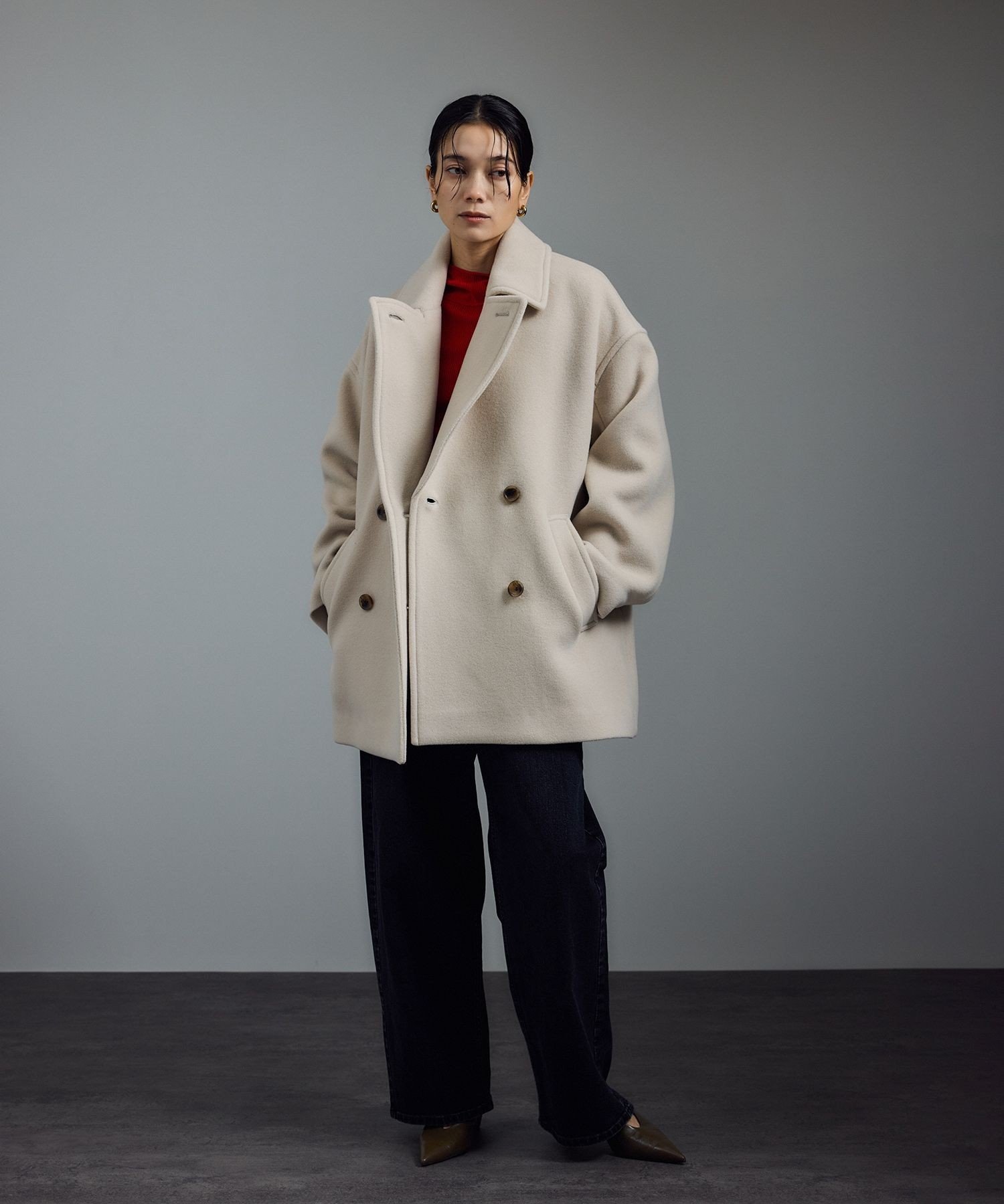 新品未使用品☆ サロンアダム エロペ　新作！ウールPコート　オフホワイト 楽天市場】【WEB限定】MiliorメルトンPコート SALON adam et rope