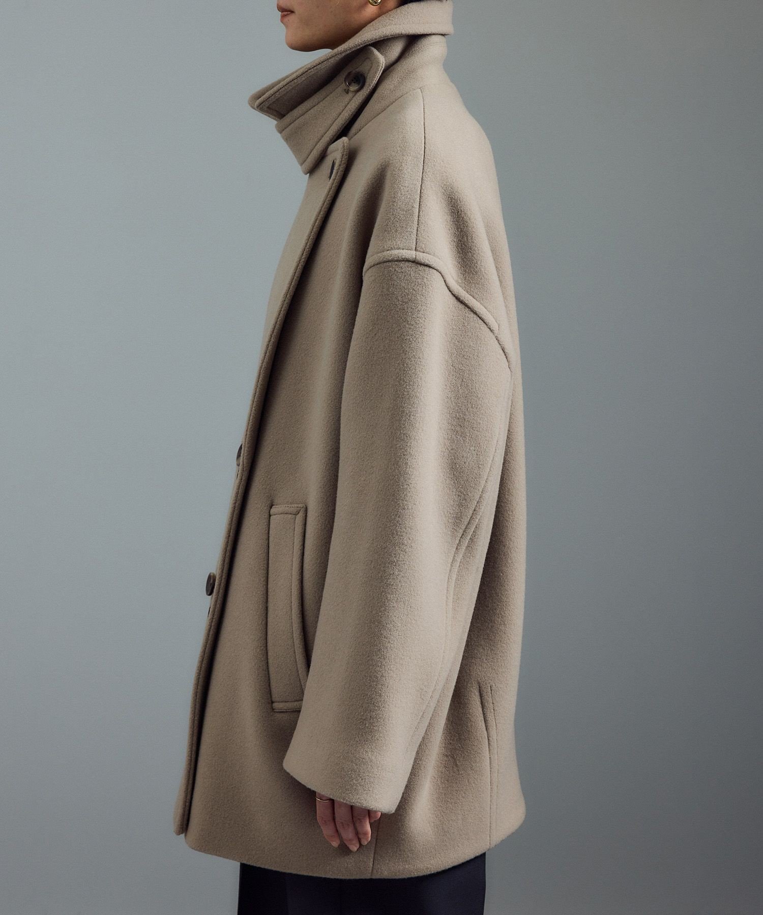 [期間限定価格]MANTECOウールPコート　ブラウンＳ サロン アダム エ ロペ SALON adam et rope' 【WEB限定】MANTECOウール