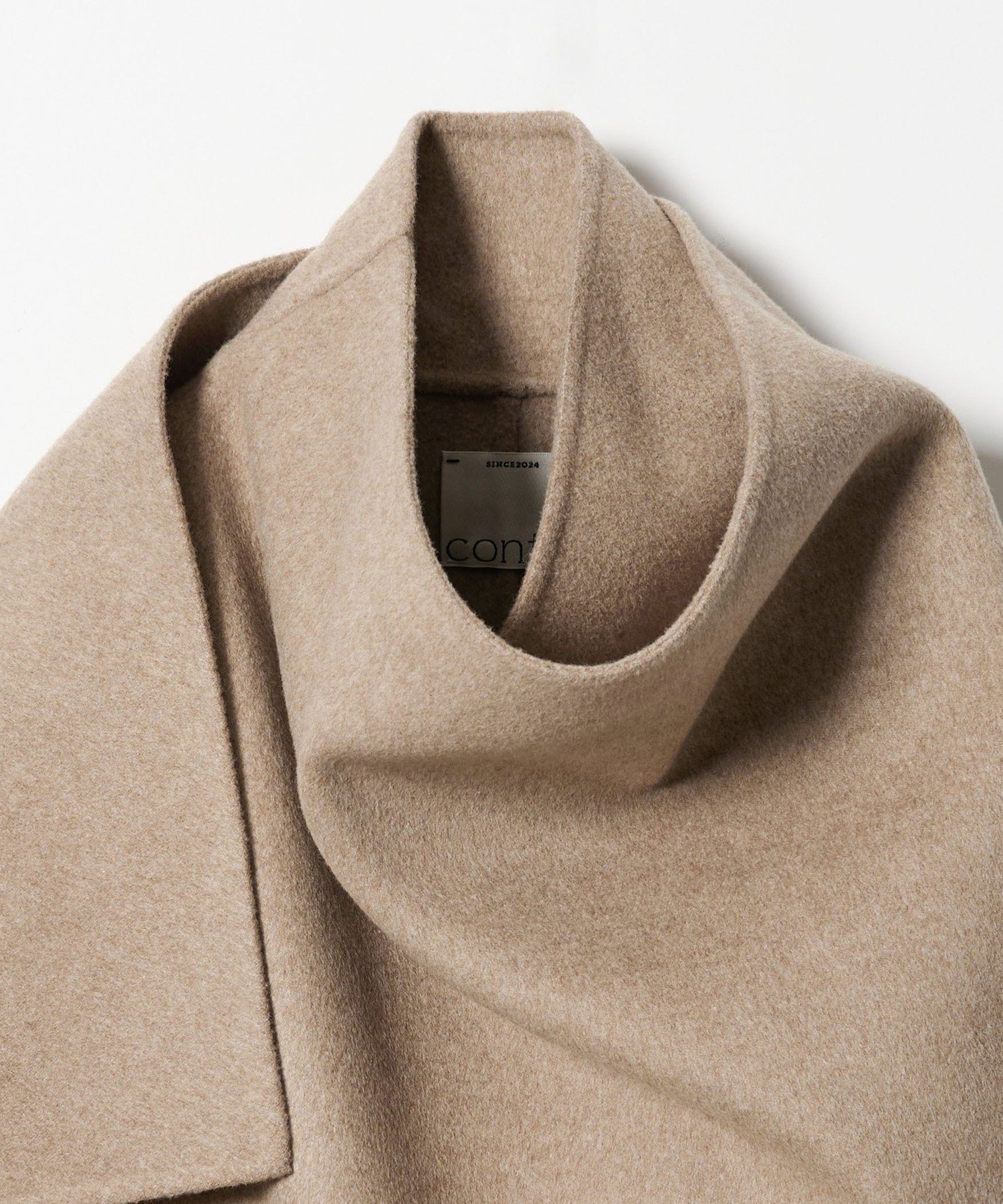 ＜conte＞リバー ストールコート ベージュ conte＞リバー ストールコート