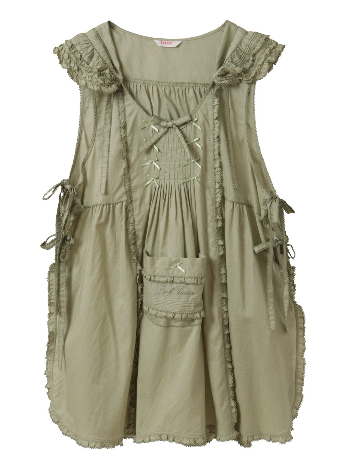 PINK HOUSE｜フリル使いローンタブリエ | Rakuten Fashion(楽天