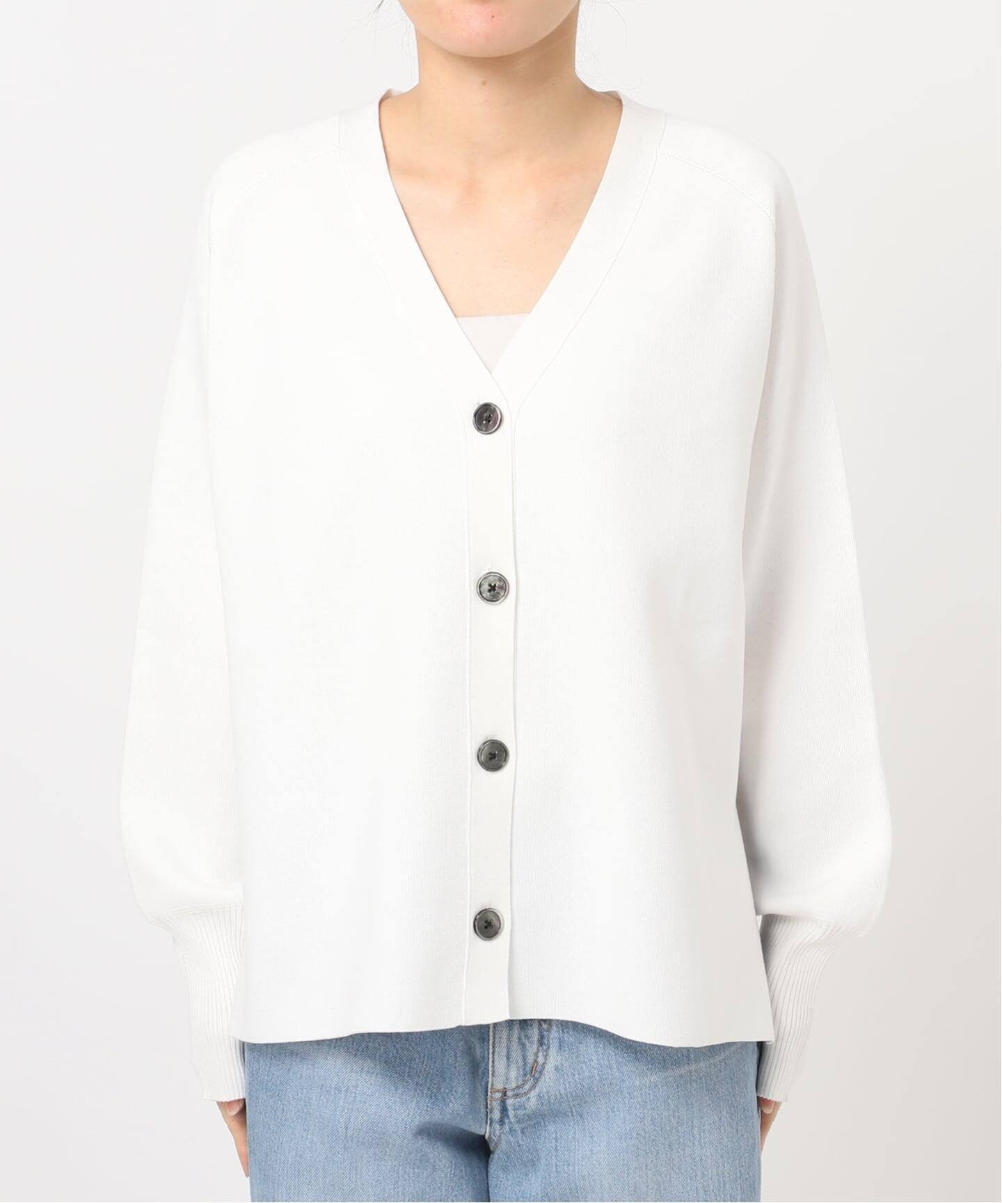 IENA｜《新色/追加》ファインコットンスムースVネックカーディガン