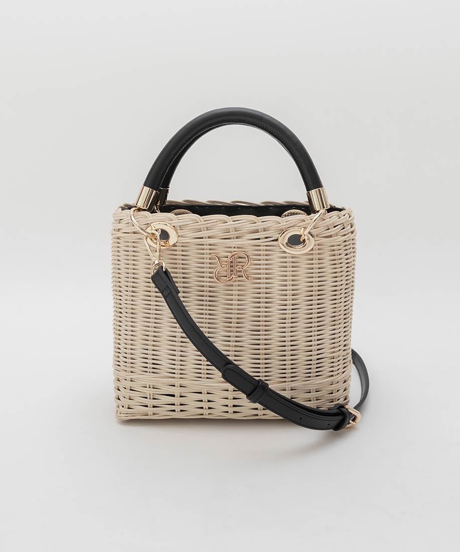 RANDA｜2WAY ラタンスクエアハンドバッグ | Rakuten Fashion(楽天