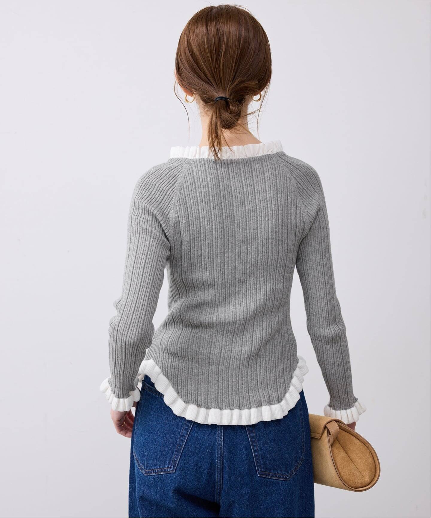 SLOBE IENA｜《追加2》tyn.TGOR/トゴール フリルカーディガン J0102