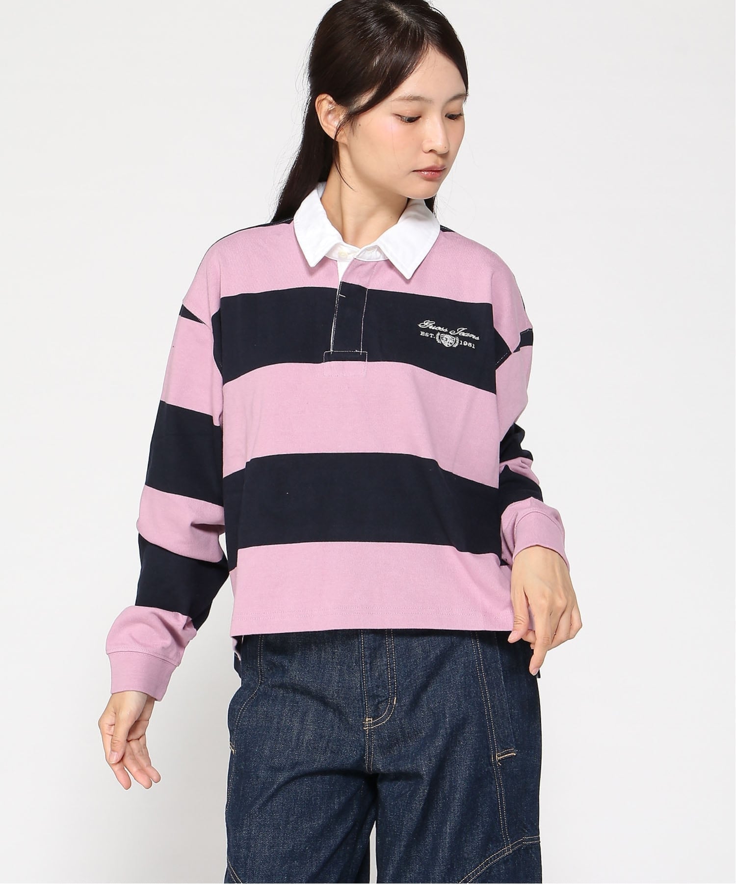 GUESS｜GUESS JEANS ラガーシャツ (W)Rugby Polo Shirt | Rakuten