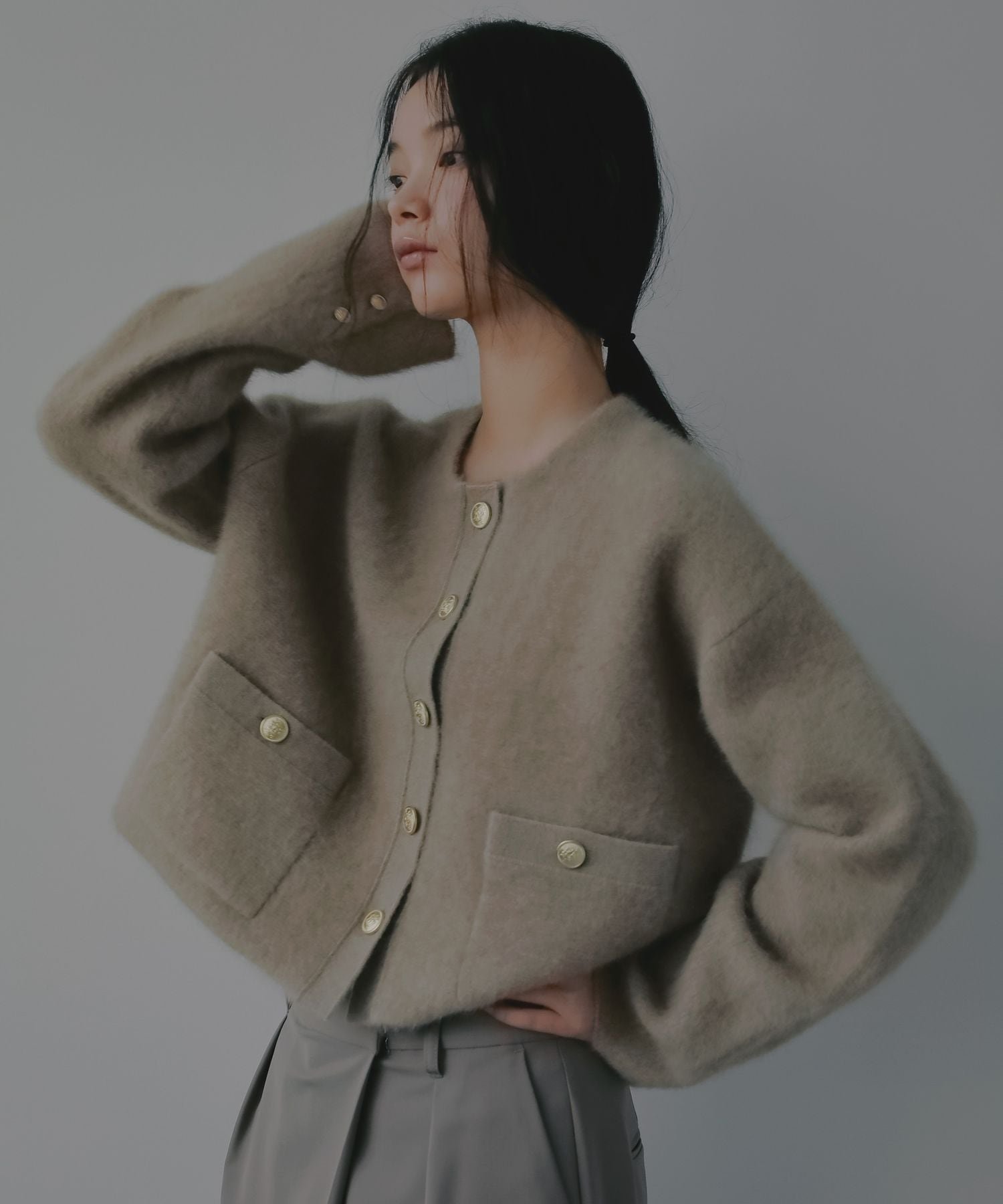 A part by｜CNラクーンコンキンボタンカーディガン | Rakuten Fashion