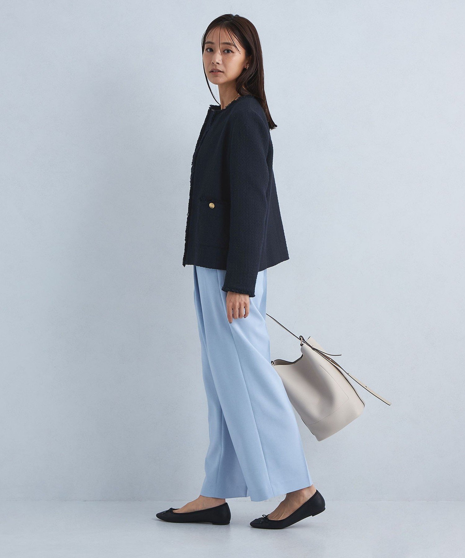 UNITED ARROWS LTD. OUTLET｜ツイードライク ノーカラー ジャケット