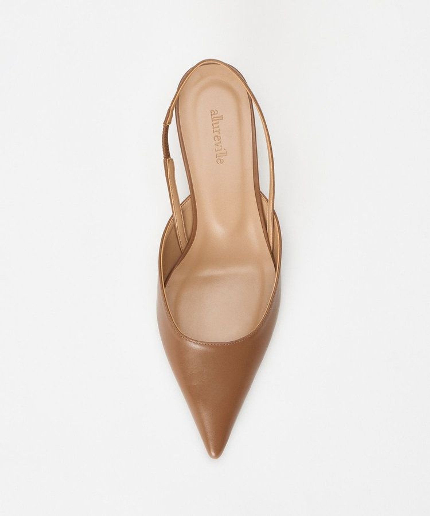 allureville｜◇ ポインテッドスリングバックストラップパンプス