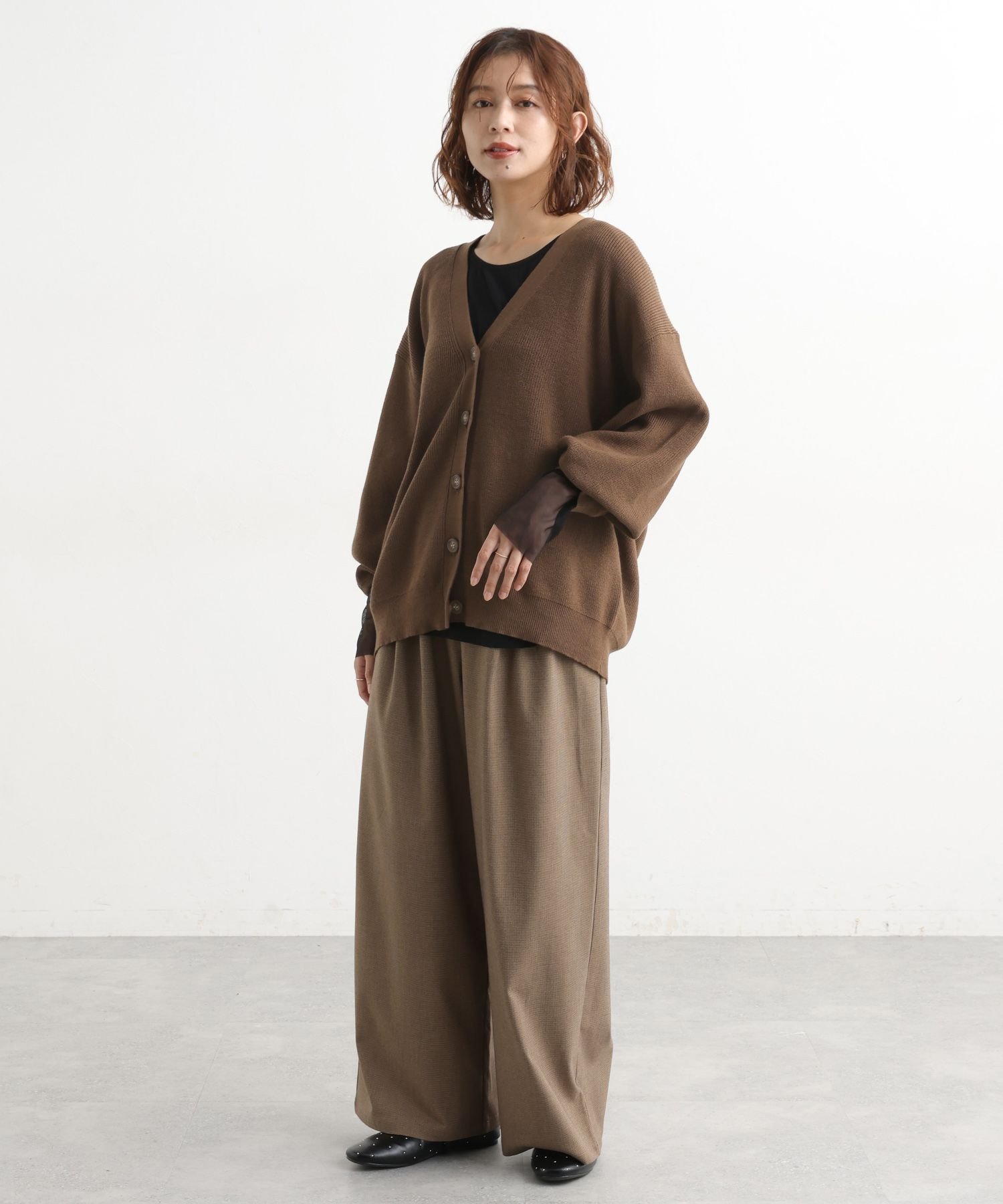 studio CLIP｜12ゲージ畦Vネックニットカーディガン | Rakuten Fashion