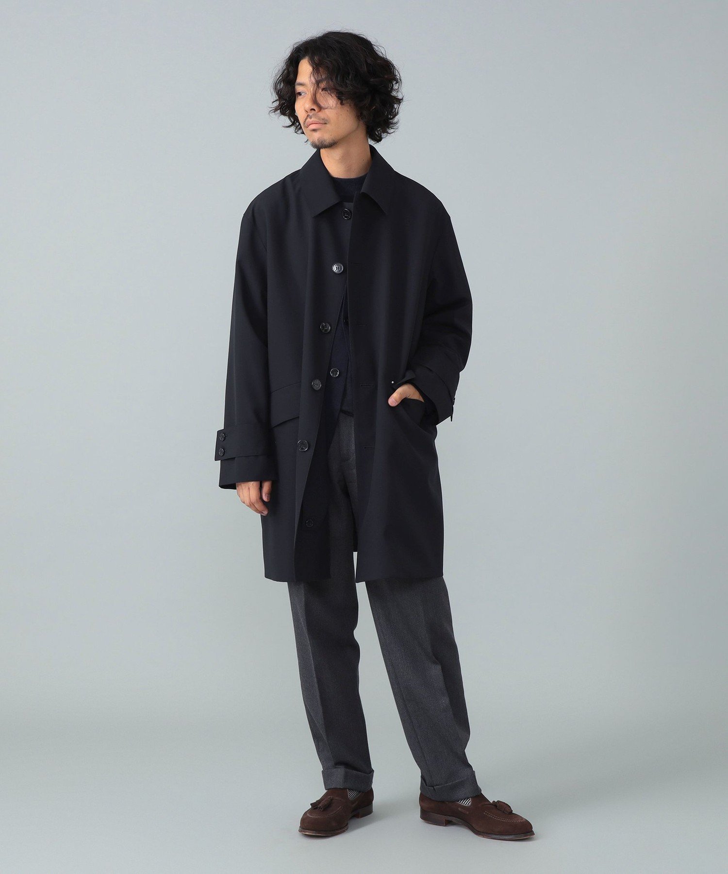BEAMS MEN｜【別注】MACKINTOSH / HUMBIE ネイビー ウール コート