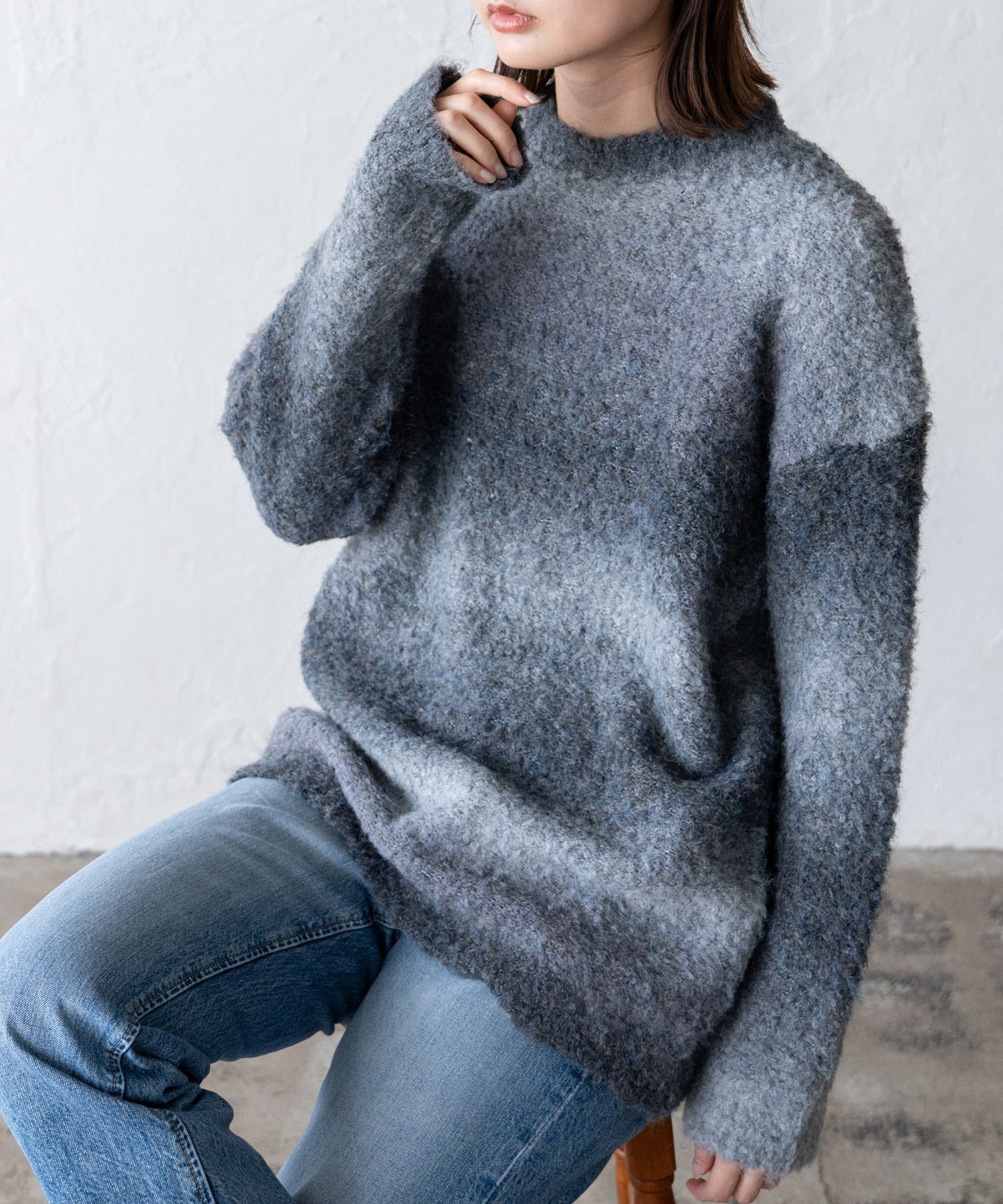 VitaFelice｜グラデーションプルオーバーニット | Rakuten Fashion