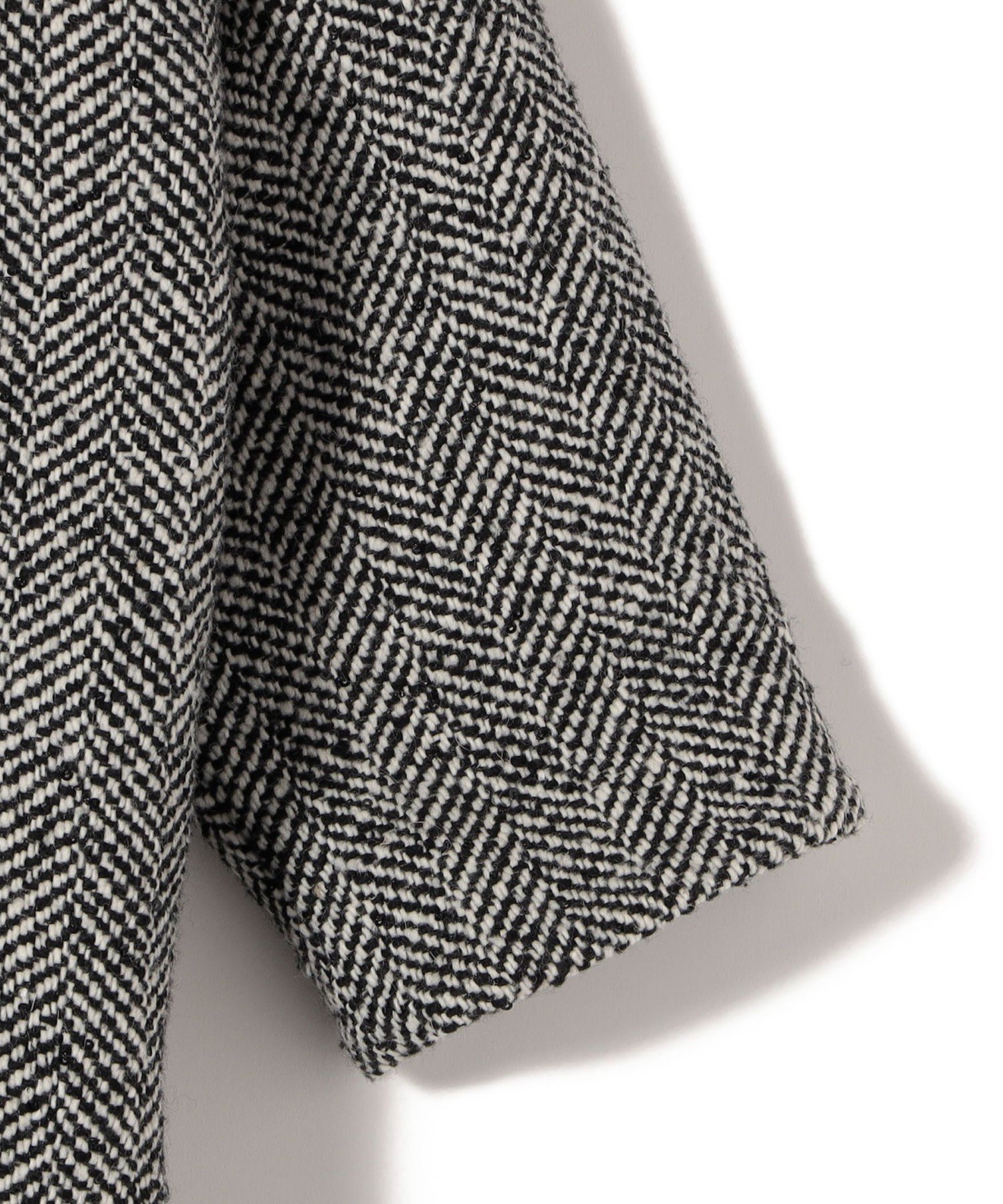 SHIPS｜スパンコール ヘリンボーン ノーカラー コート | Rakuten